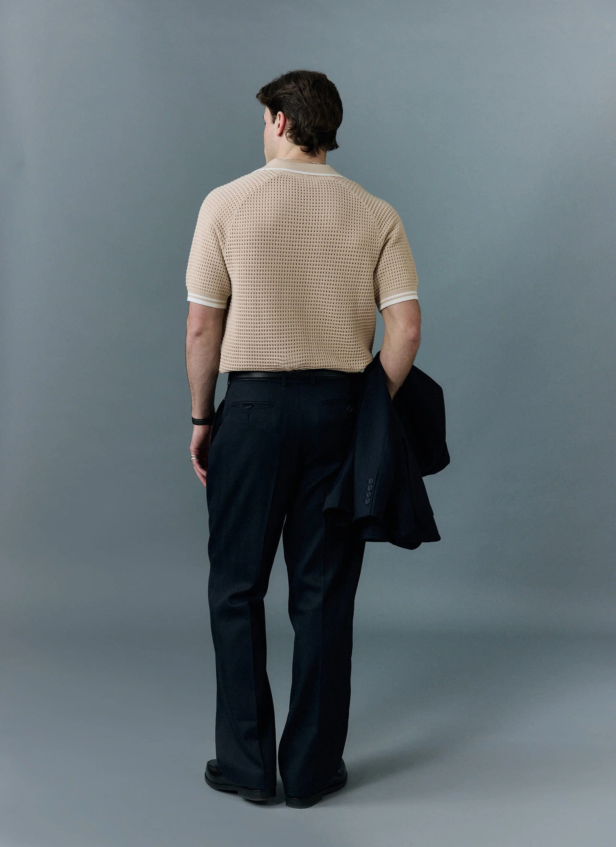 Tennis Boxy Knitted Polo | Cotton | Cream