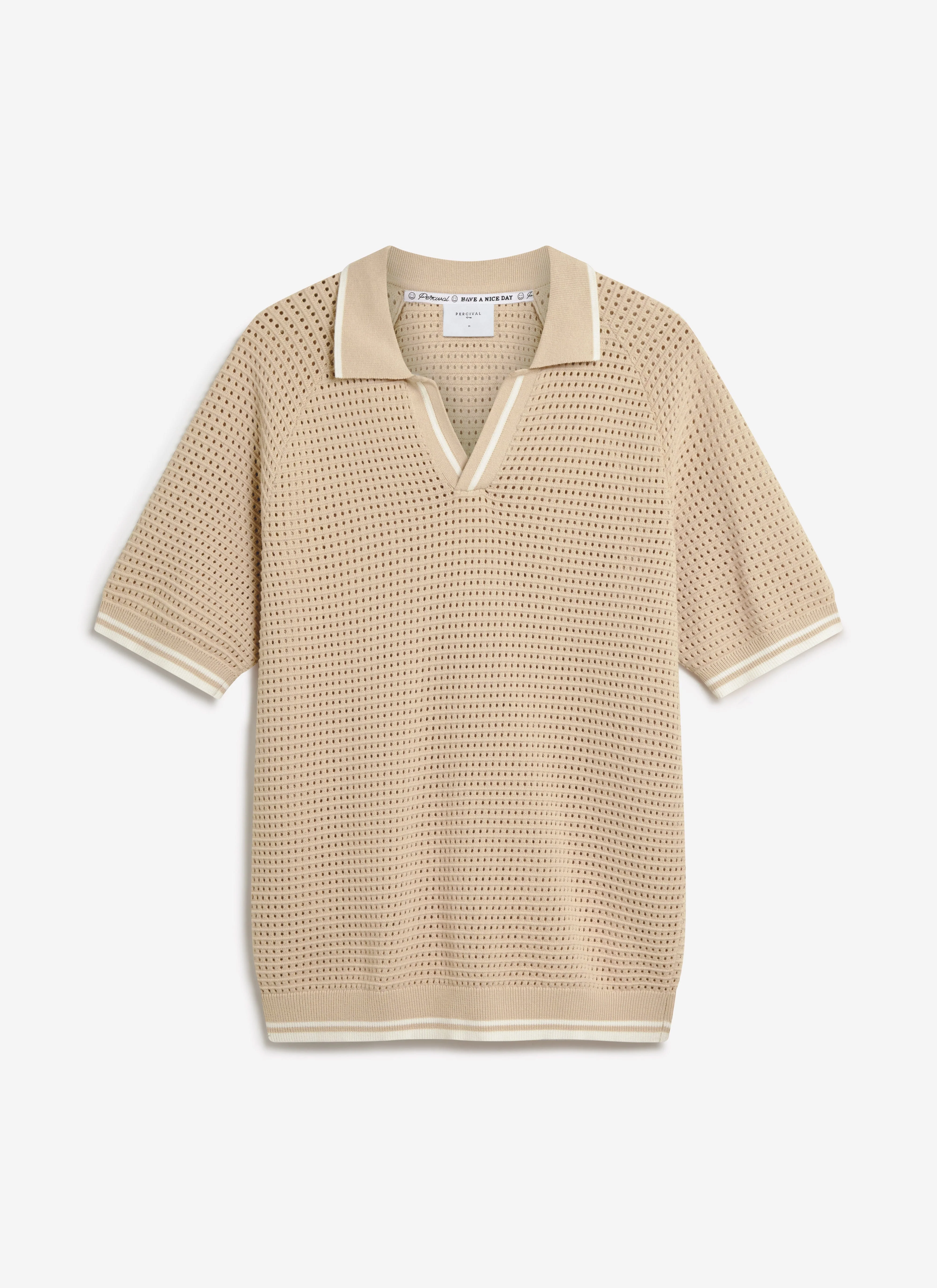 Tennis Boxy Knitted Polo | Cotton | Cream