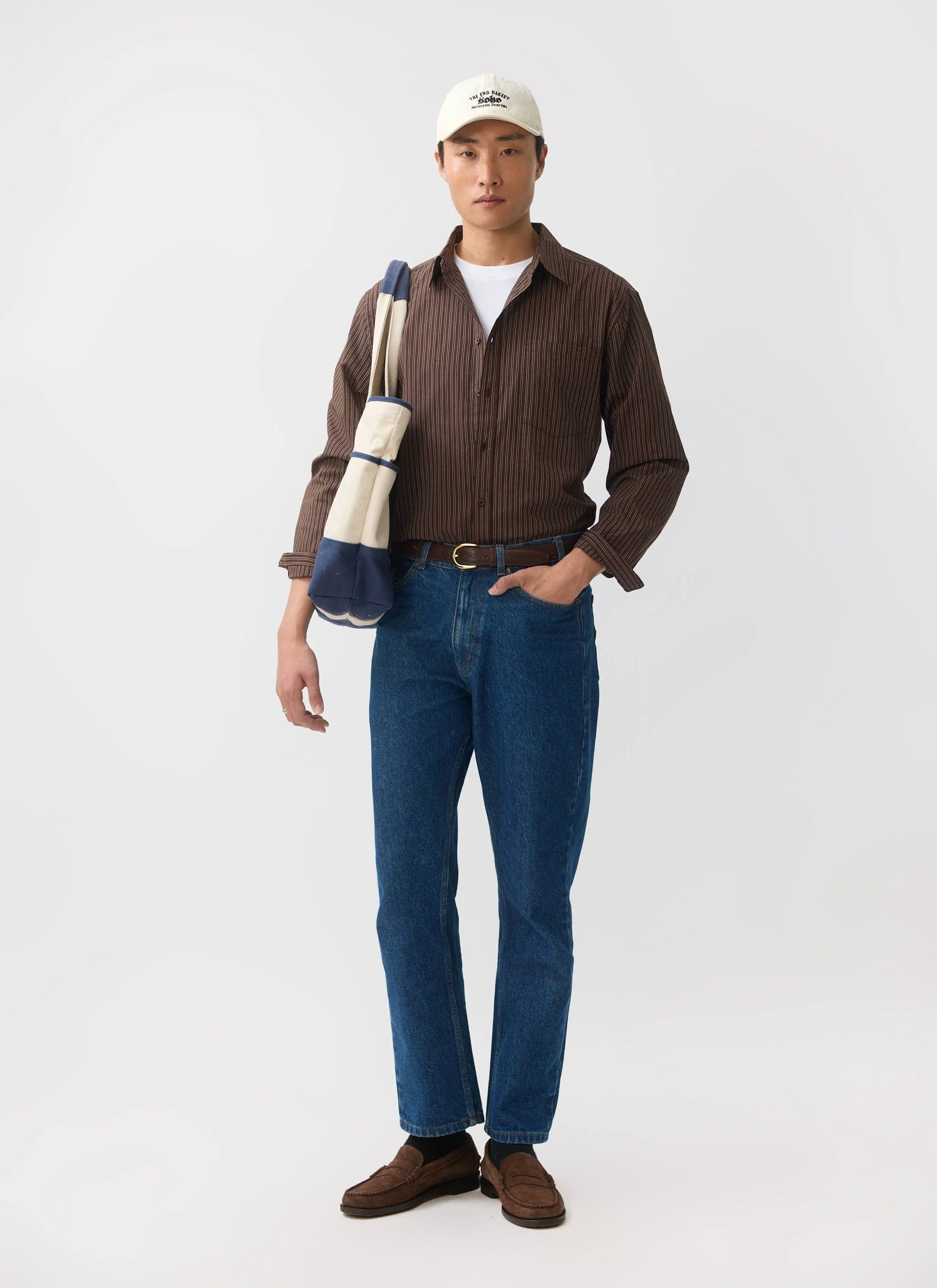 3869-clancy-striped-long-sleeve-shirt-cotton-brown-2.webp Clancy Striped Long Sleeve Shirt | Cotton | Brown