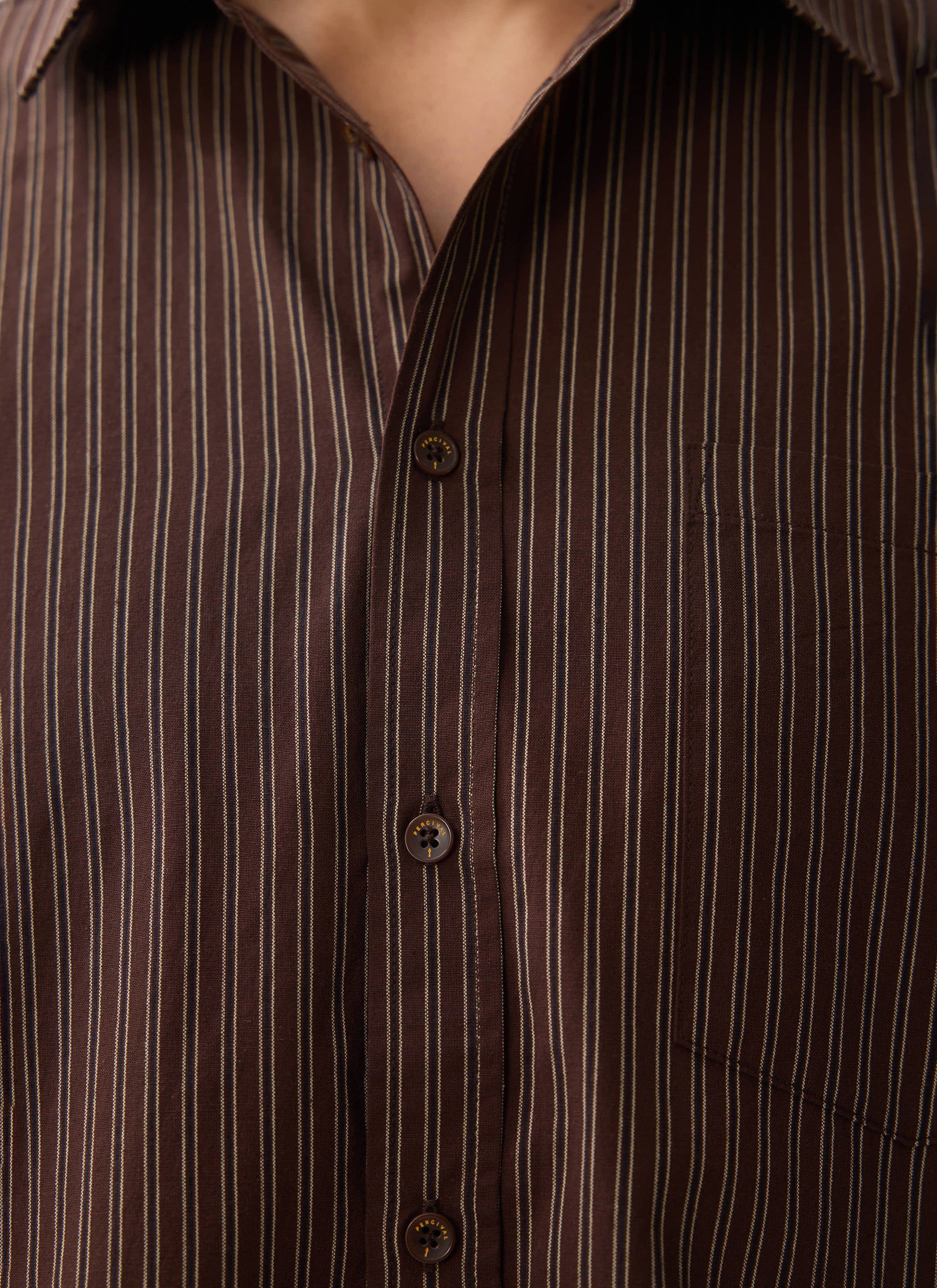 3869-clancy-striped-long-sleeve-shirt-cotton-brown-6.jpg Clancy Striped Long Sleeve Shirt | Cotton | Brown
