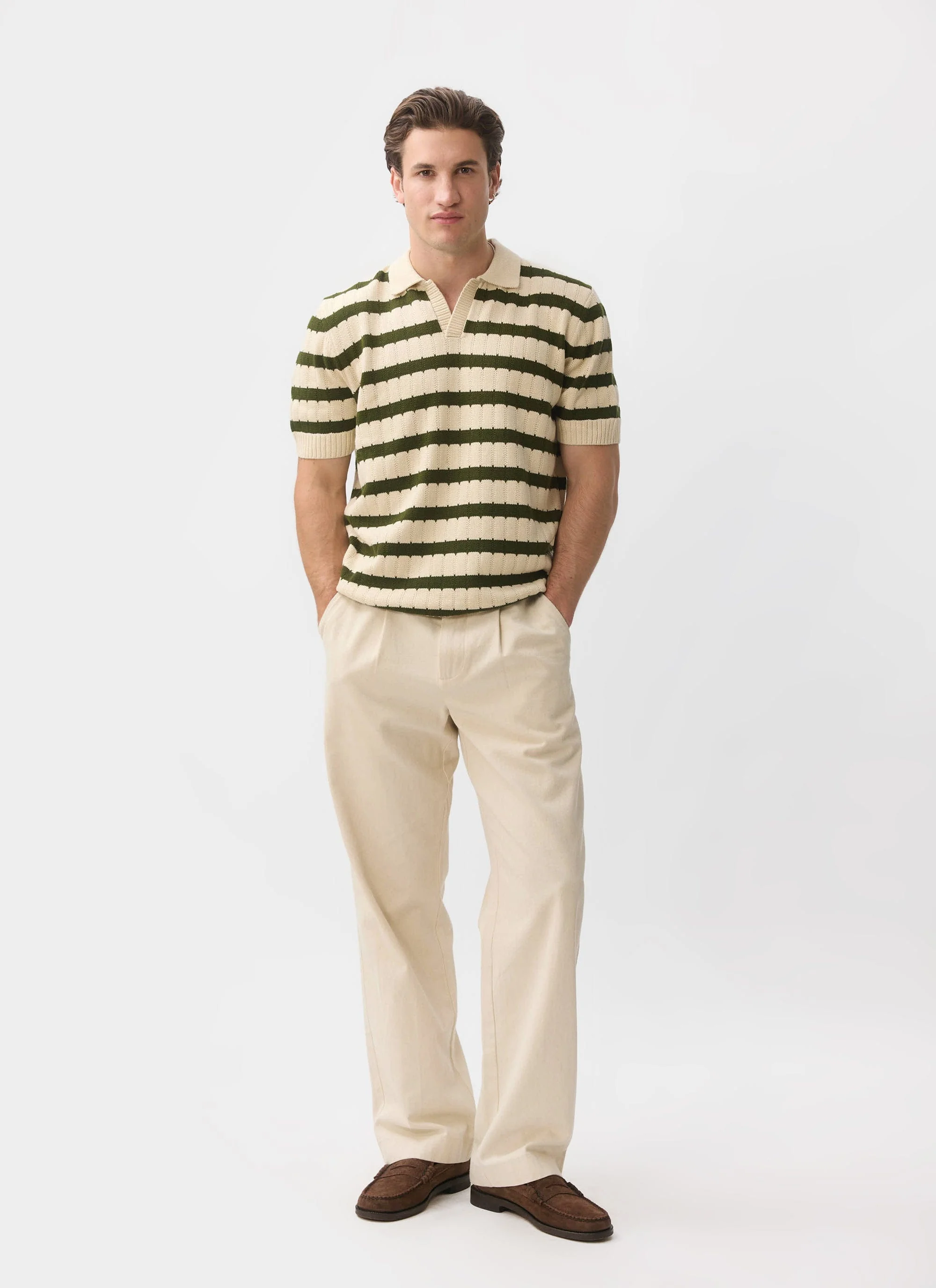 3897-stine-knitted-polo-cotton-cream-2.webp Stine Knitted Polo | Cotton | Cream