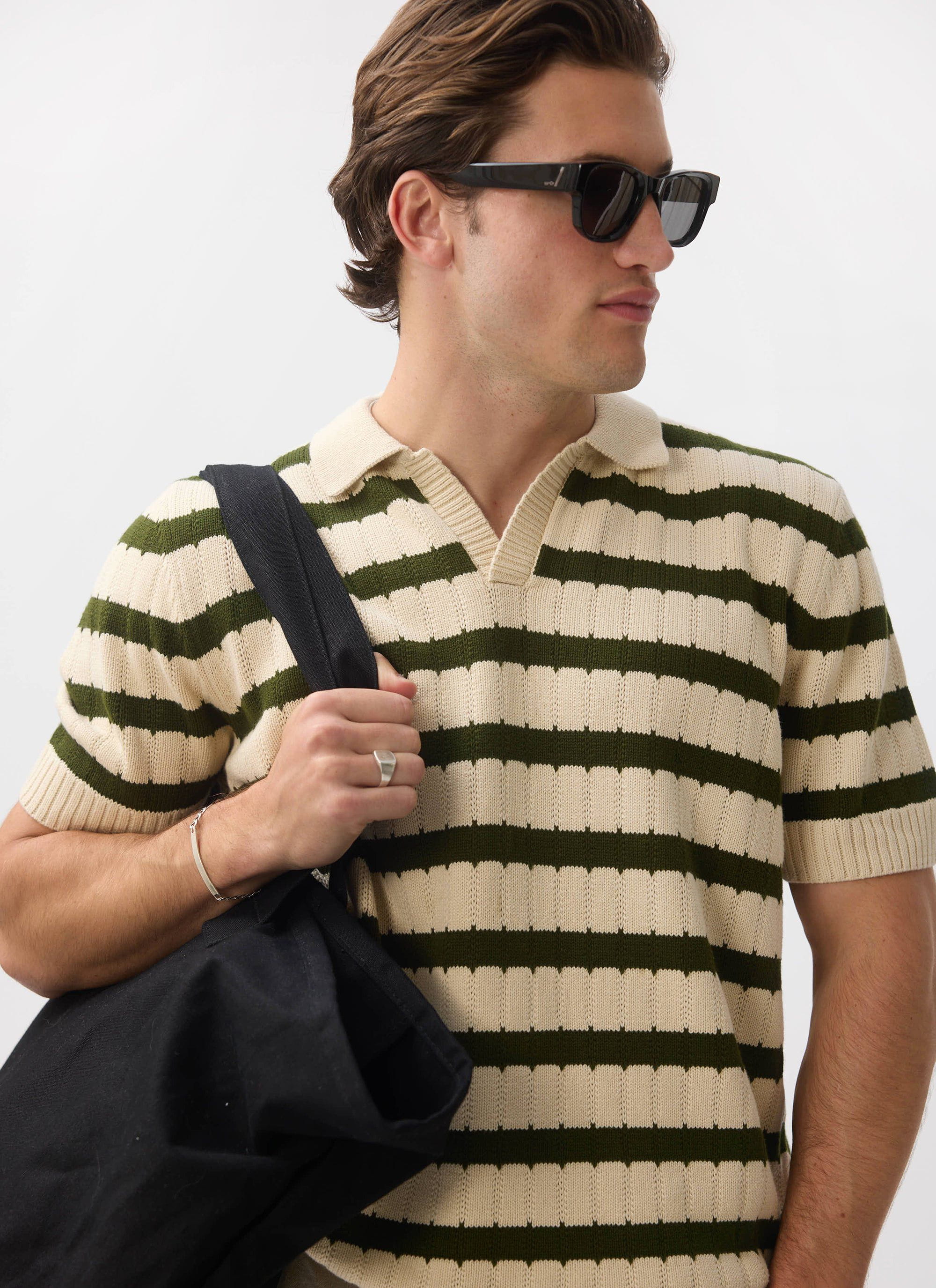 3897-stine-knitted-polo-cotton-cream-4.jpg Stine Knitted Polo | Cotton | Cream