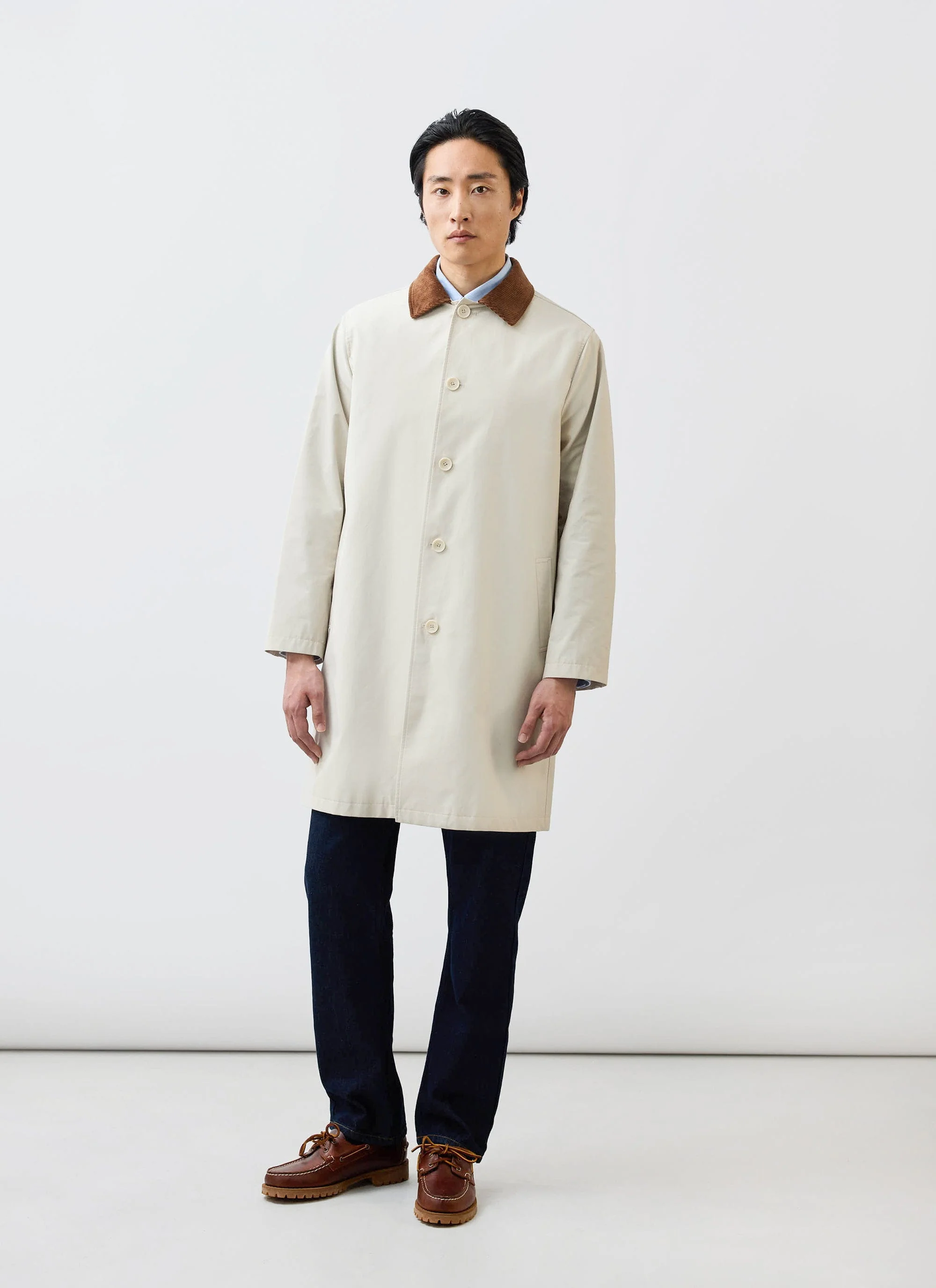 3904-cord-collar-relaxed-trench-coat-cotton-stone-6.webp Cord Collar Relaxed Trench Coat | Cotton | Stone