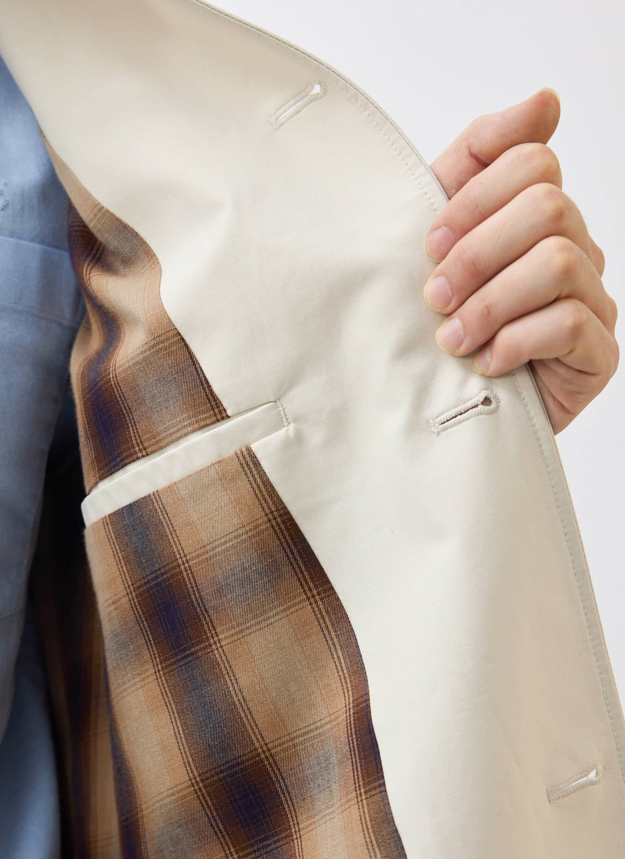3904-cord-collar-relaxed-trench-coat-cotton-stone-7.jpg Cord Collar Relaxed Trench Coat | Cotton | Stone