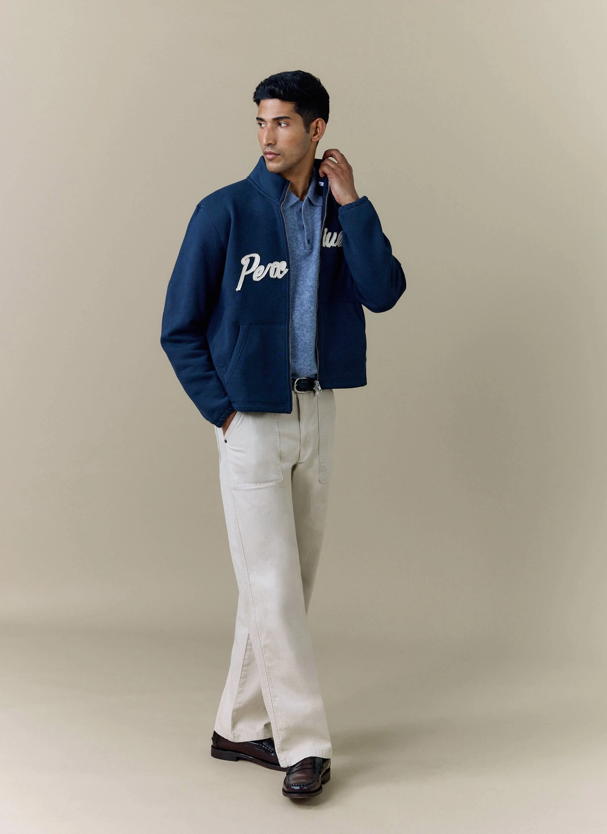 395-curtis-boxy-zip-funnel-neck-sweatshirt-cotton-navy-3.webp Curtis Boxy Zip Funnel Neck Sweatshirt | Cotton | Navy