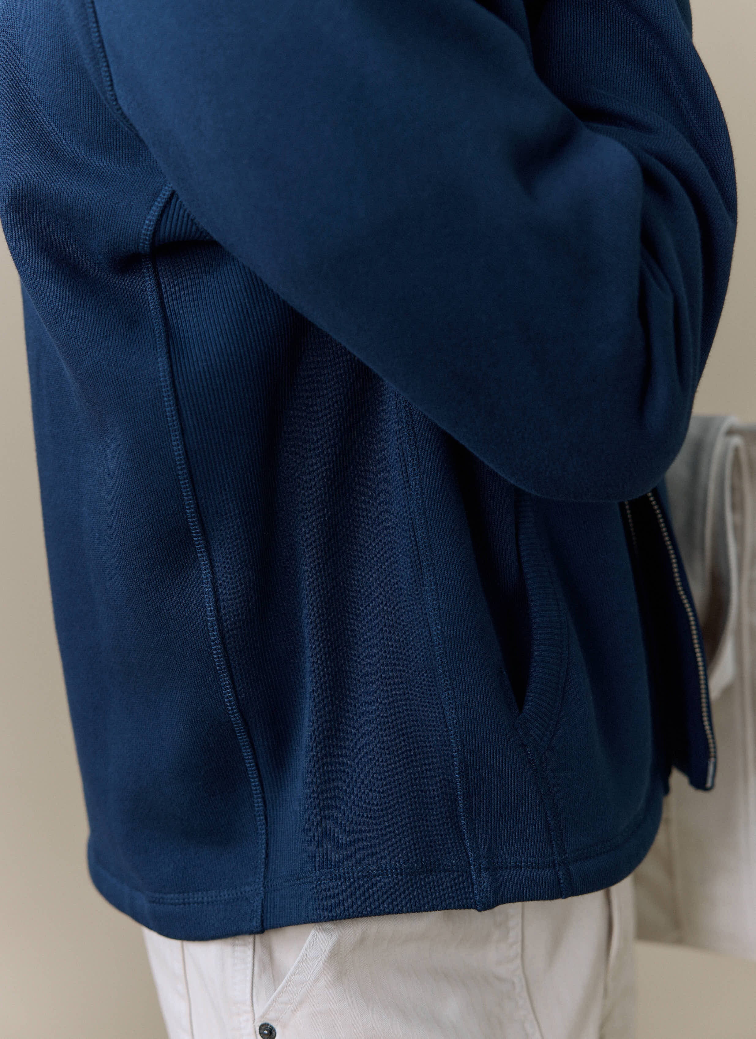 395-curtis-boxy-zip-funnel-neck-sweatshirt-cotton-navy-5.jpg Curtis Boxy Zip Funnel Neck Sweatshirt | Cotton | Navy