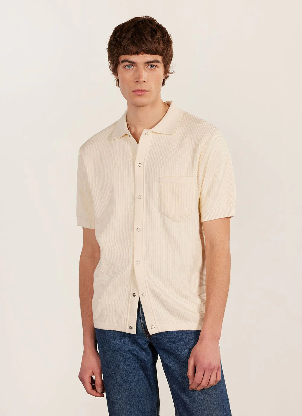 3953-pablo-cuban-shirt-knitted-cotton-cream-1.webp Pablo Cuban Shirt | Knitted Cotton | Cream