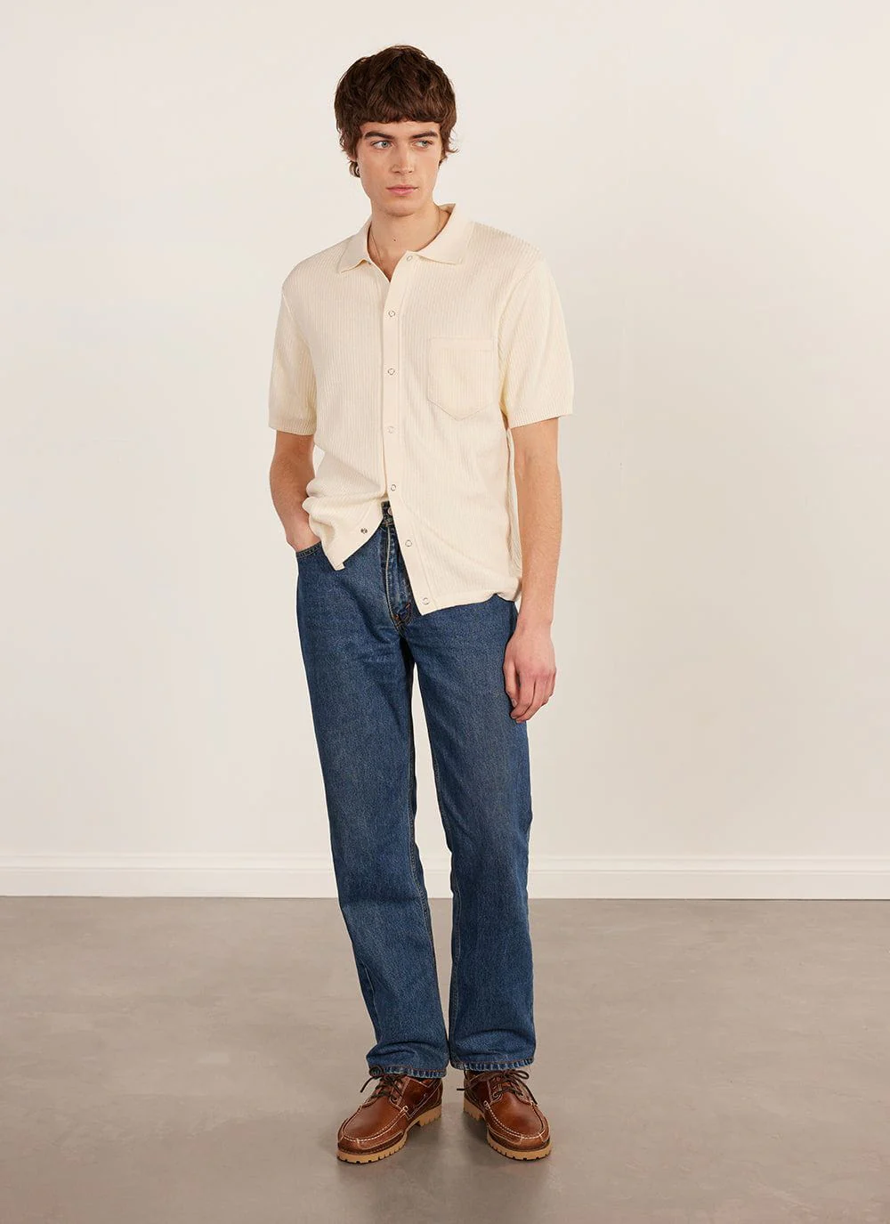 3953-pablo-cuban-shirt-knitted-cotton-cream-4.webp Pablo Cuban Shirt | Knitted Cotton | Cream