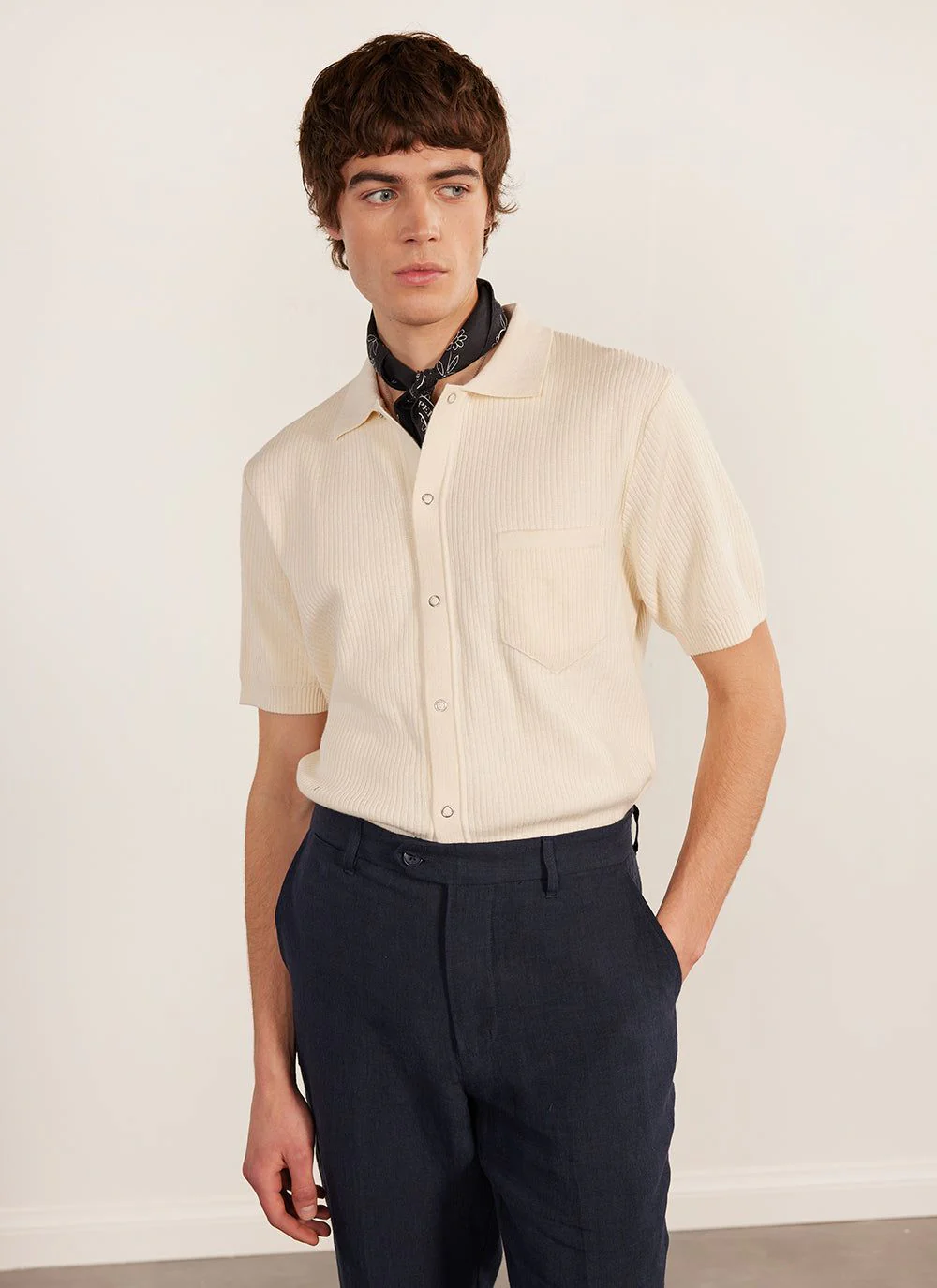 3953-pablo-cuban-shirt-knitted-cotton-cream-9.webp Pablo Cuban Shirt | Knitted Cotton | Cream