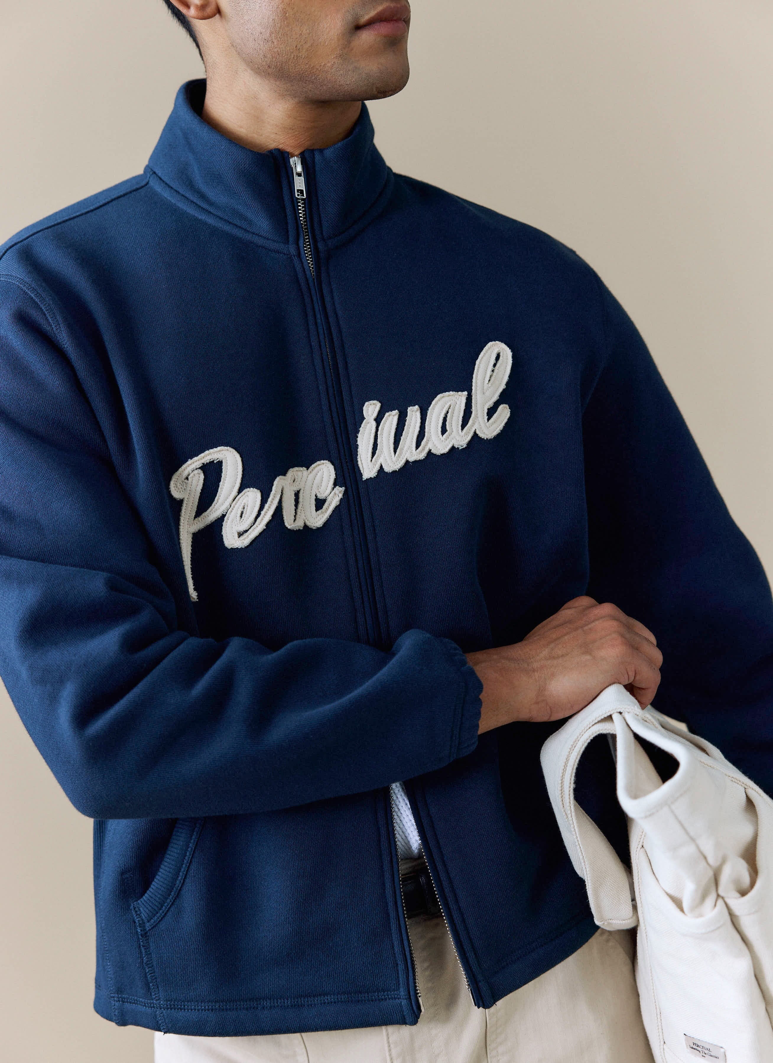 396-xs-xs-variation-1.jpg Curtis Boxy Zip Funnel Neck Sweatshirt | Cotton | Navy