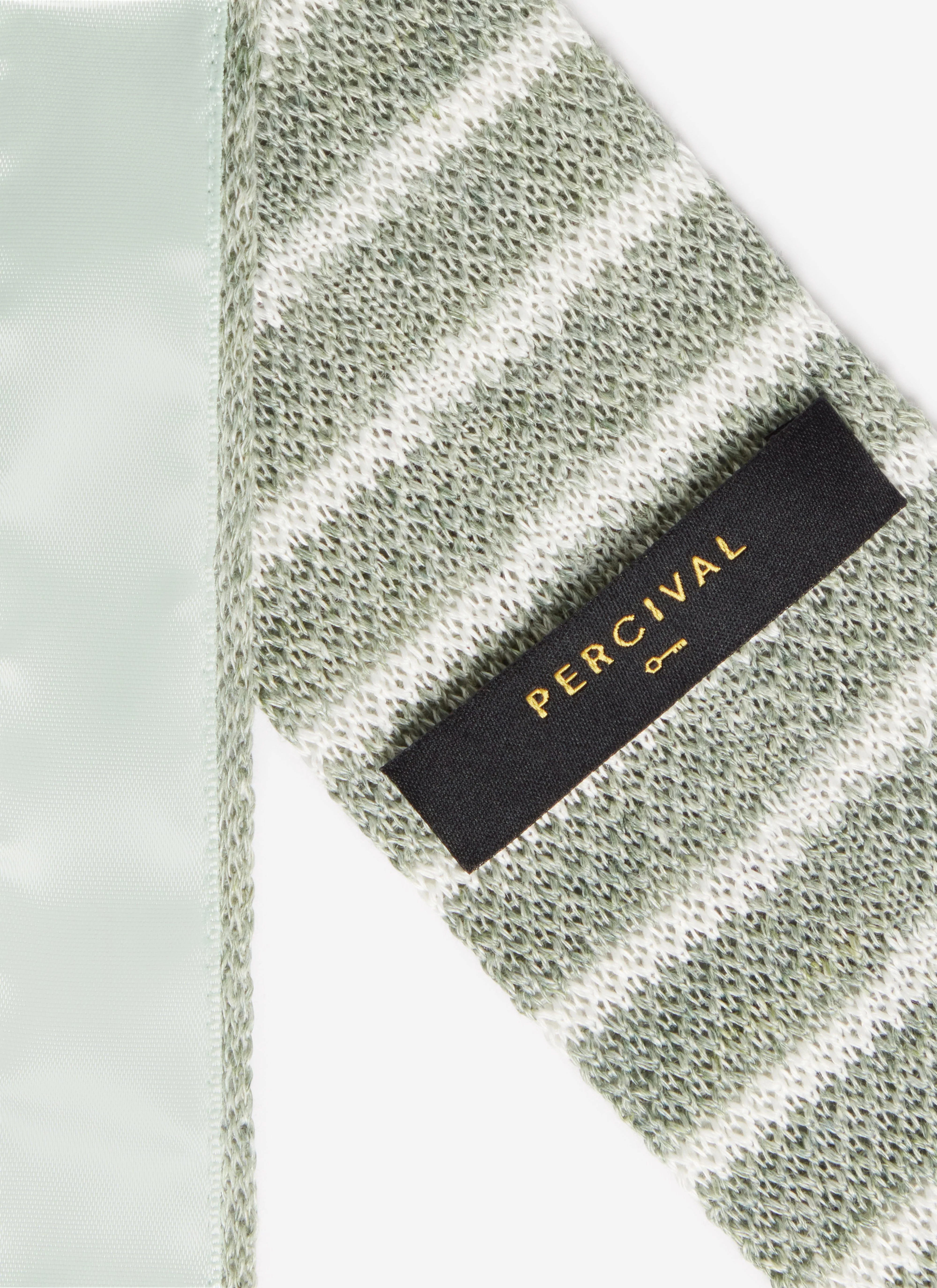 Stripe Linen Tie | Forest Marl