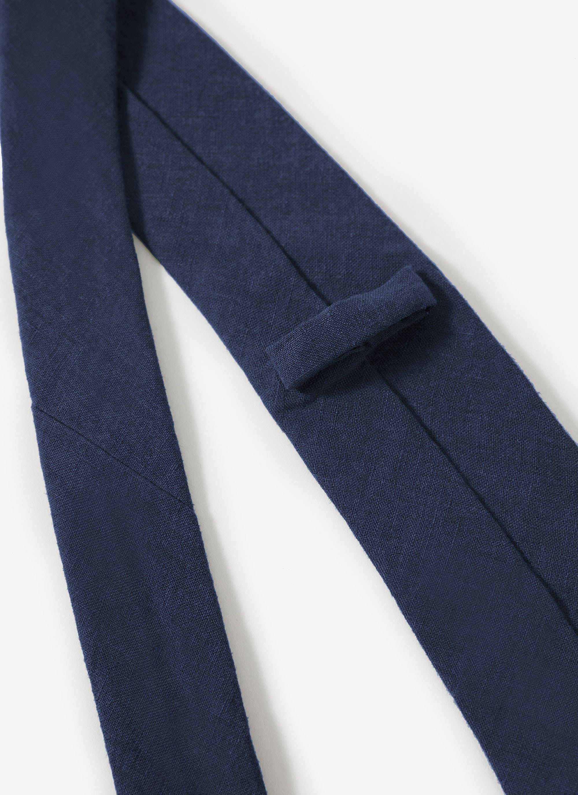 Linen Tie | Navy