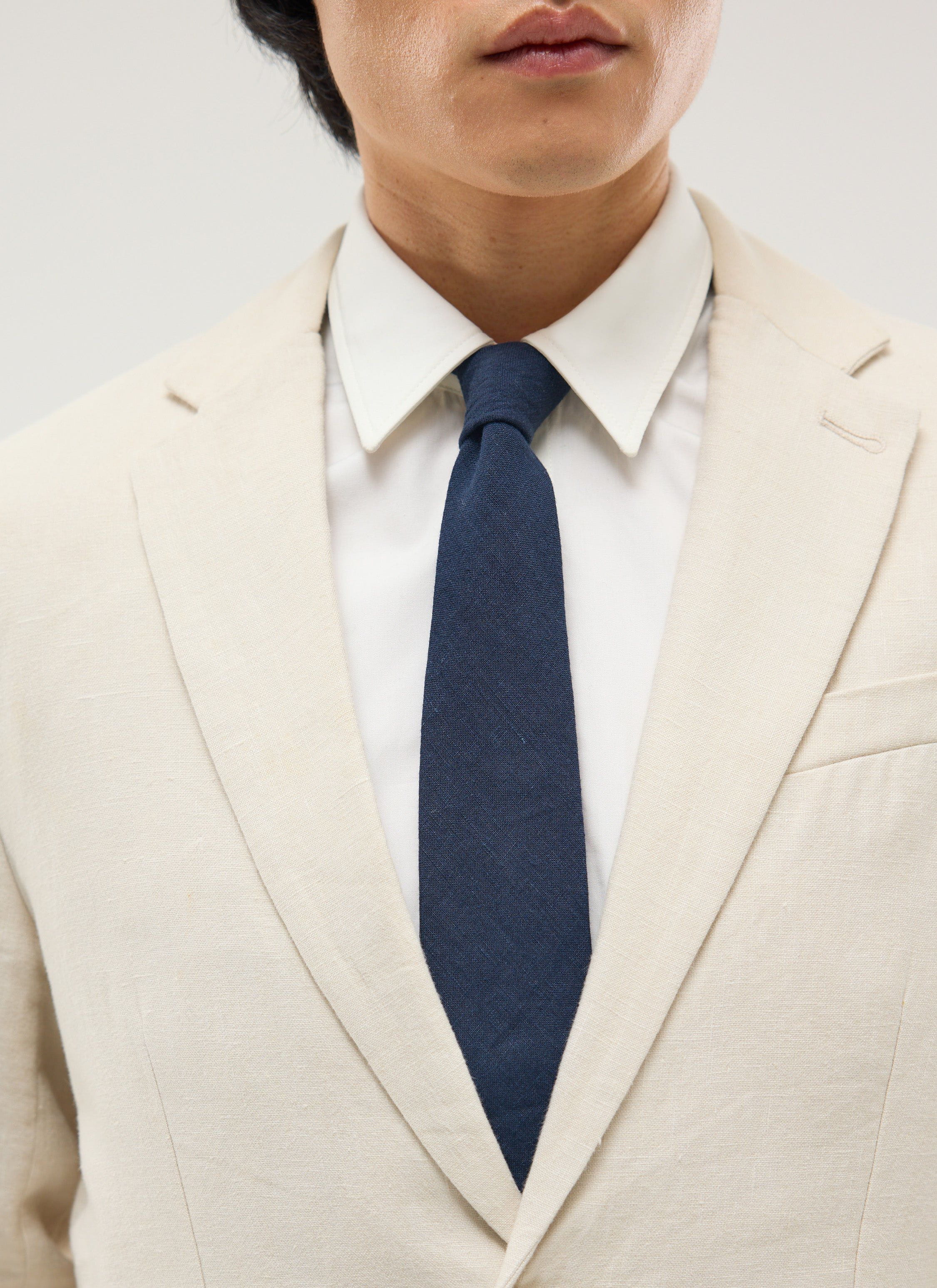 Linen Tie | Navy