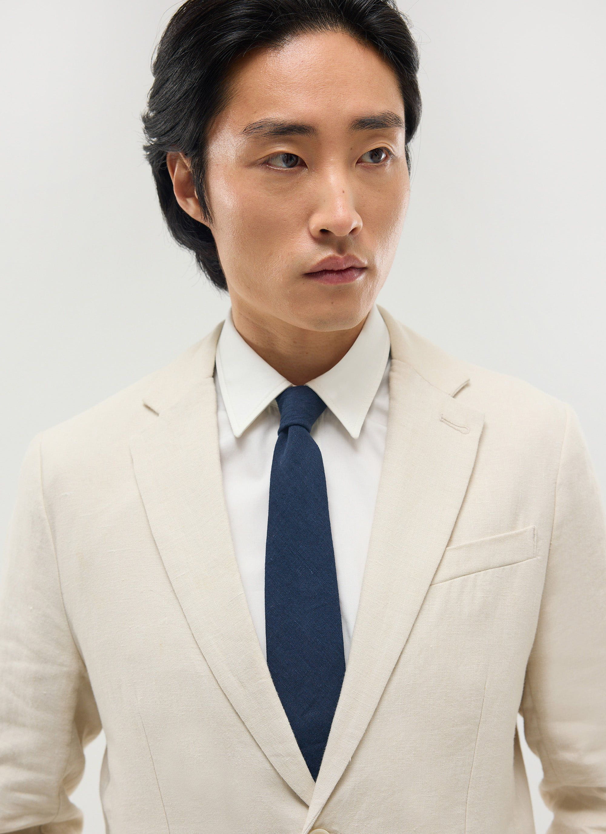 Linen Tie | Navy