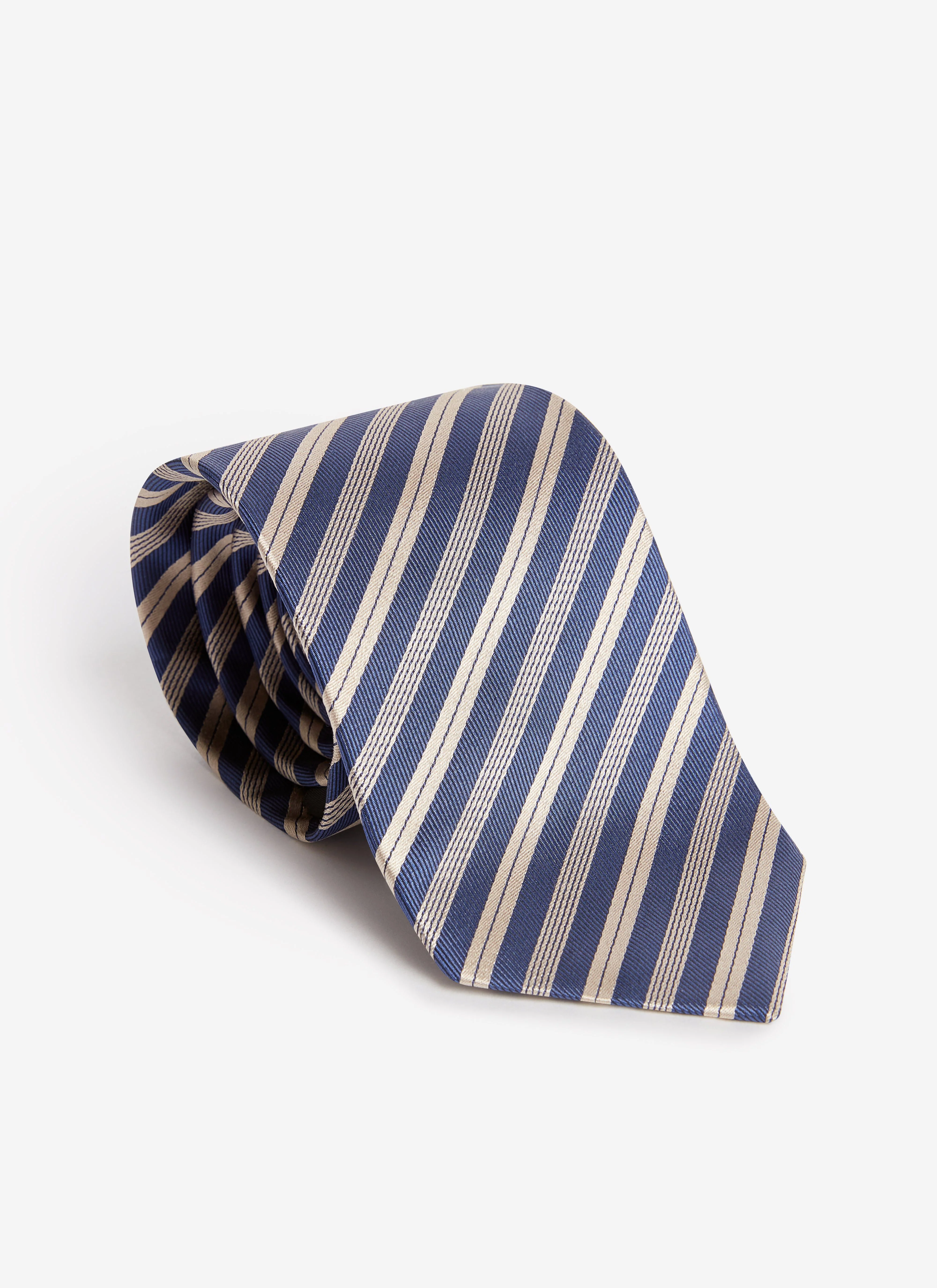 Micro Stripe Silk Tie | Navy