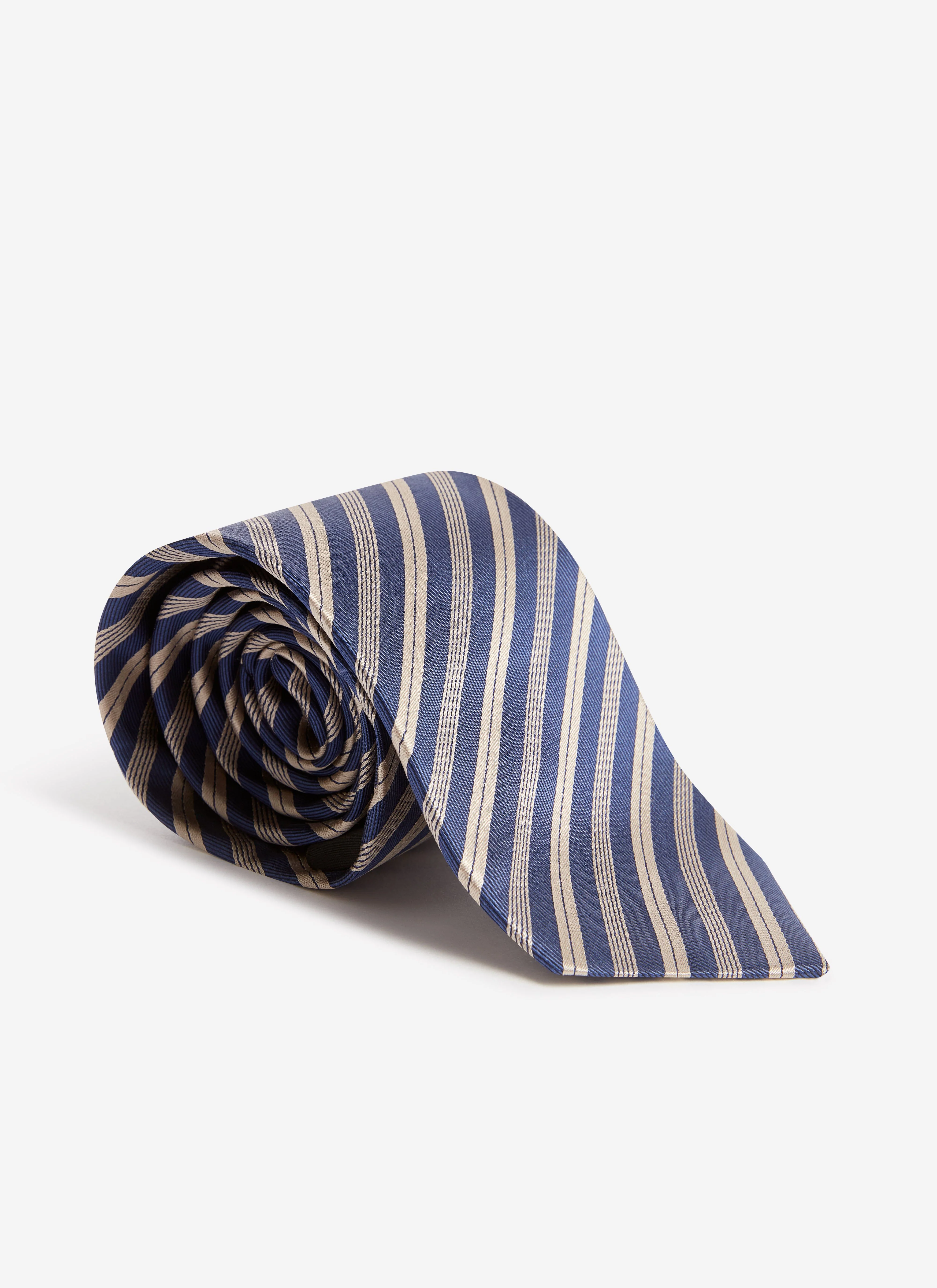Micro Stripe Silk Tie | Navy