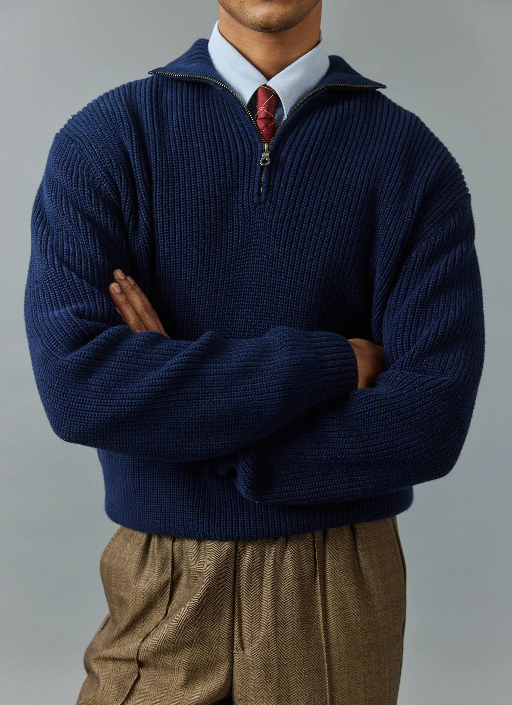 4046-meyer-boxy-quarter-zip-cotton-blue-1.webp Meyer Boxy Quarter Zip | Cotton | Blue
