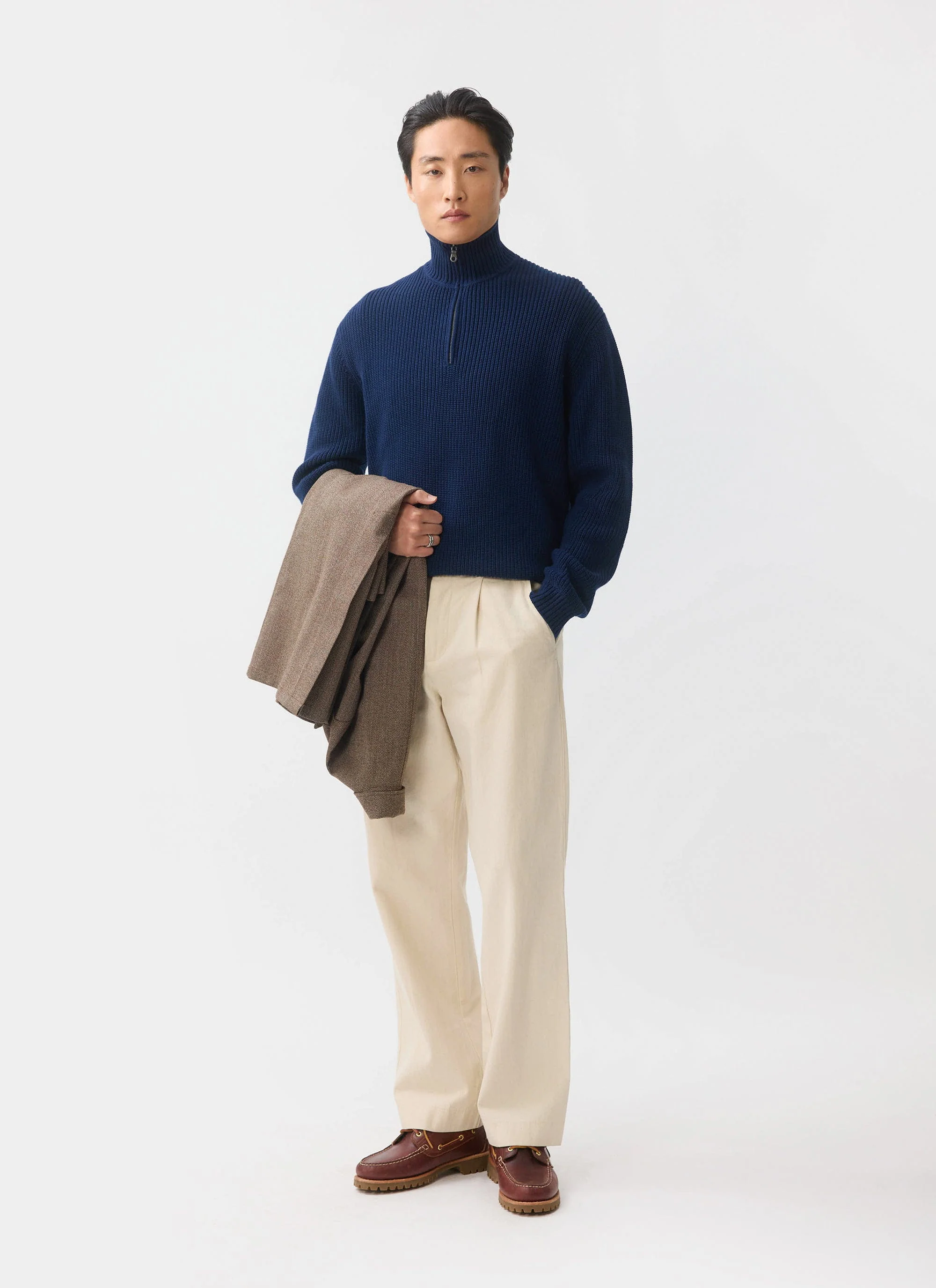 4046-meyer-boxy-quarter-zip-cotton-blue-2.webp Meyer Boxy Quarter Zip | Cotton | Blue