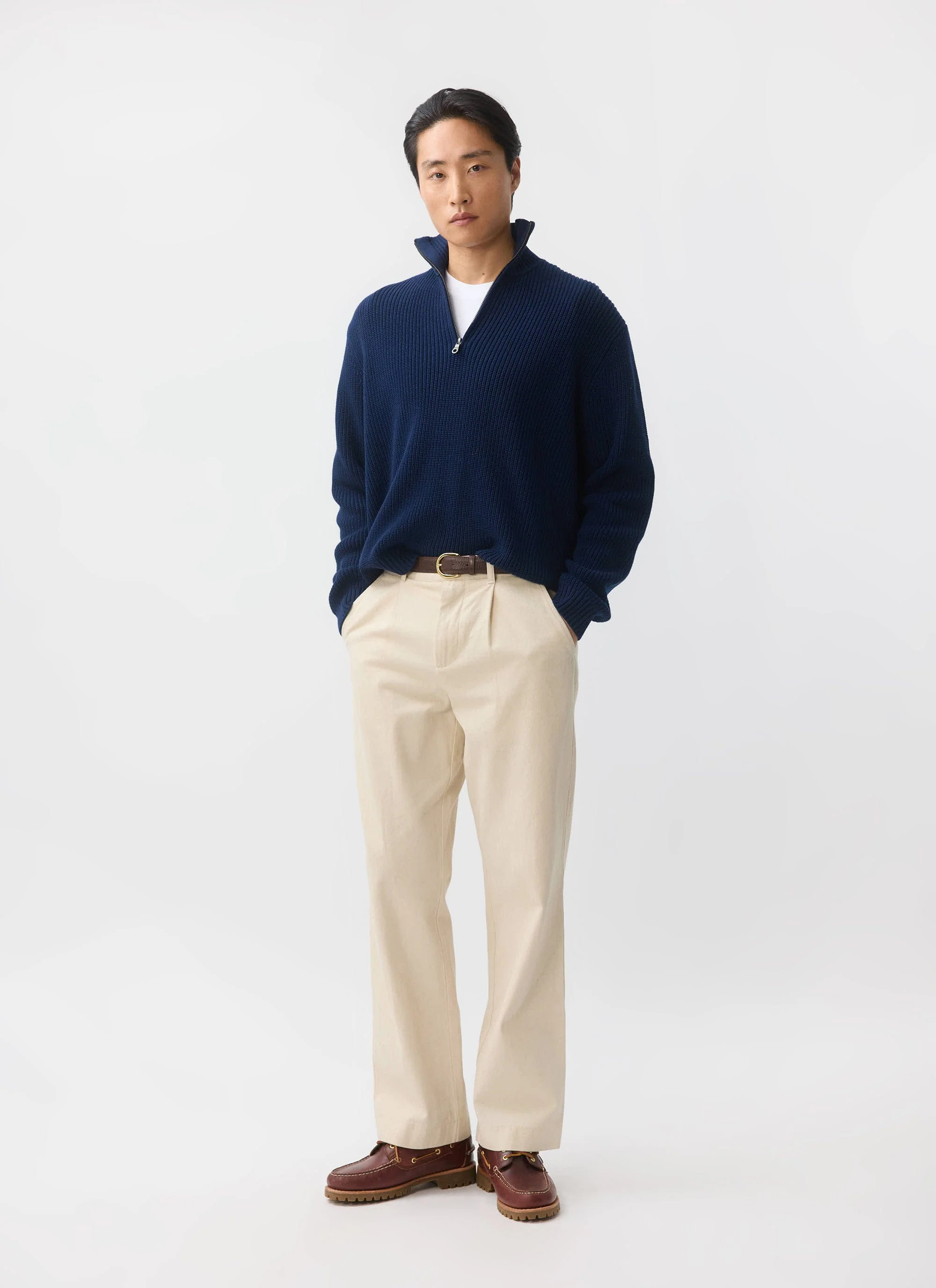 4046-meyer-boxy-quarter-zip-cotton-blue-3.webp Meyer Boxy Quarter Zip | Cotton | Blue