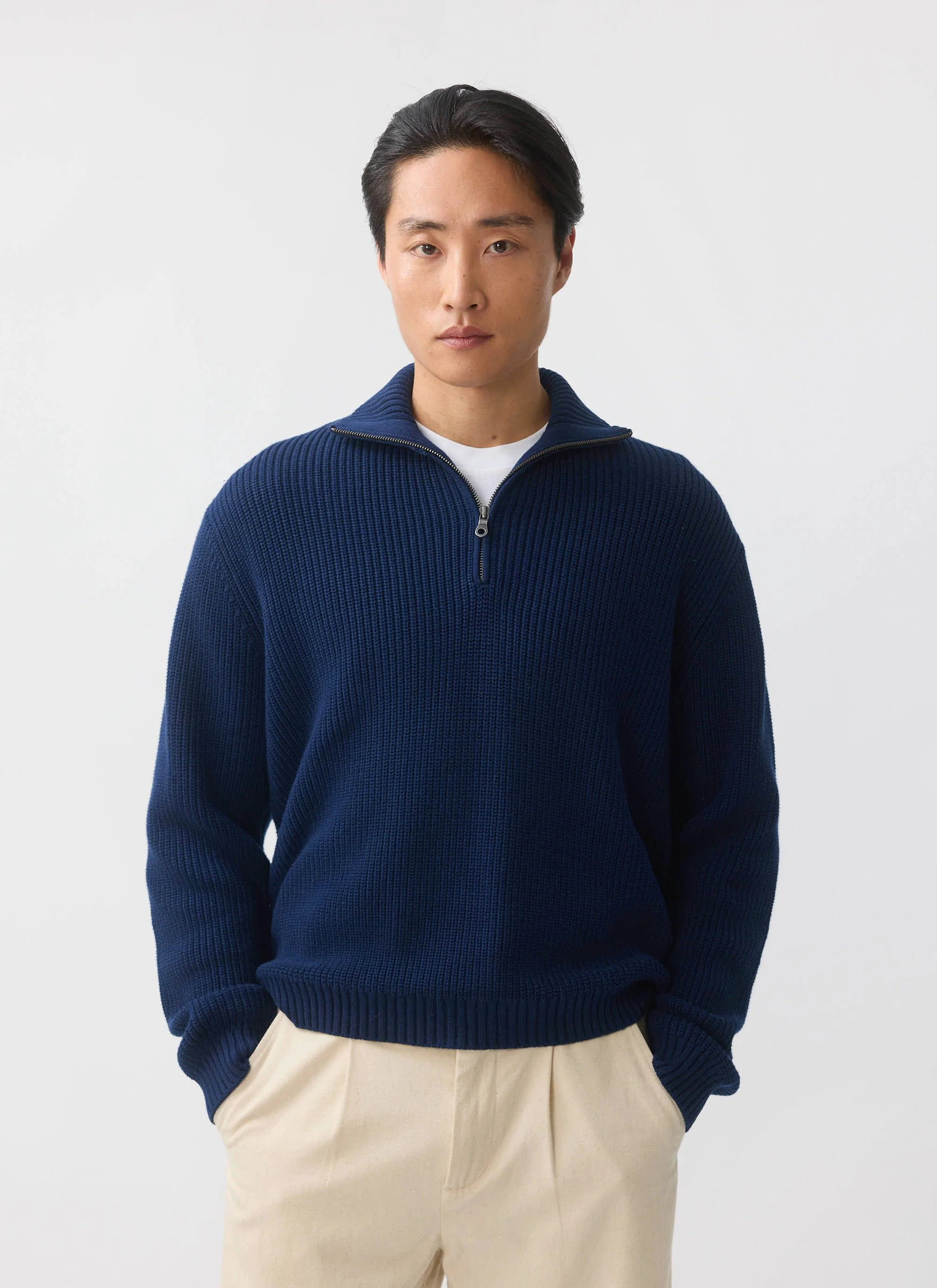 4046-meyer-boxy-quarter-zip-cotton-blue-6.webp Meyer Boxy Quarter Zip | Cotton | Blue