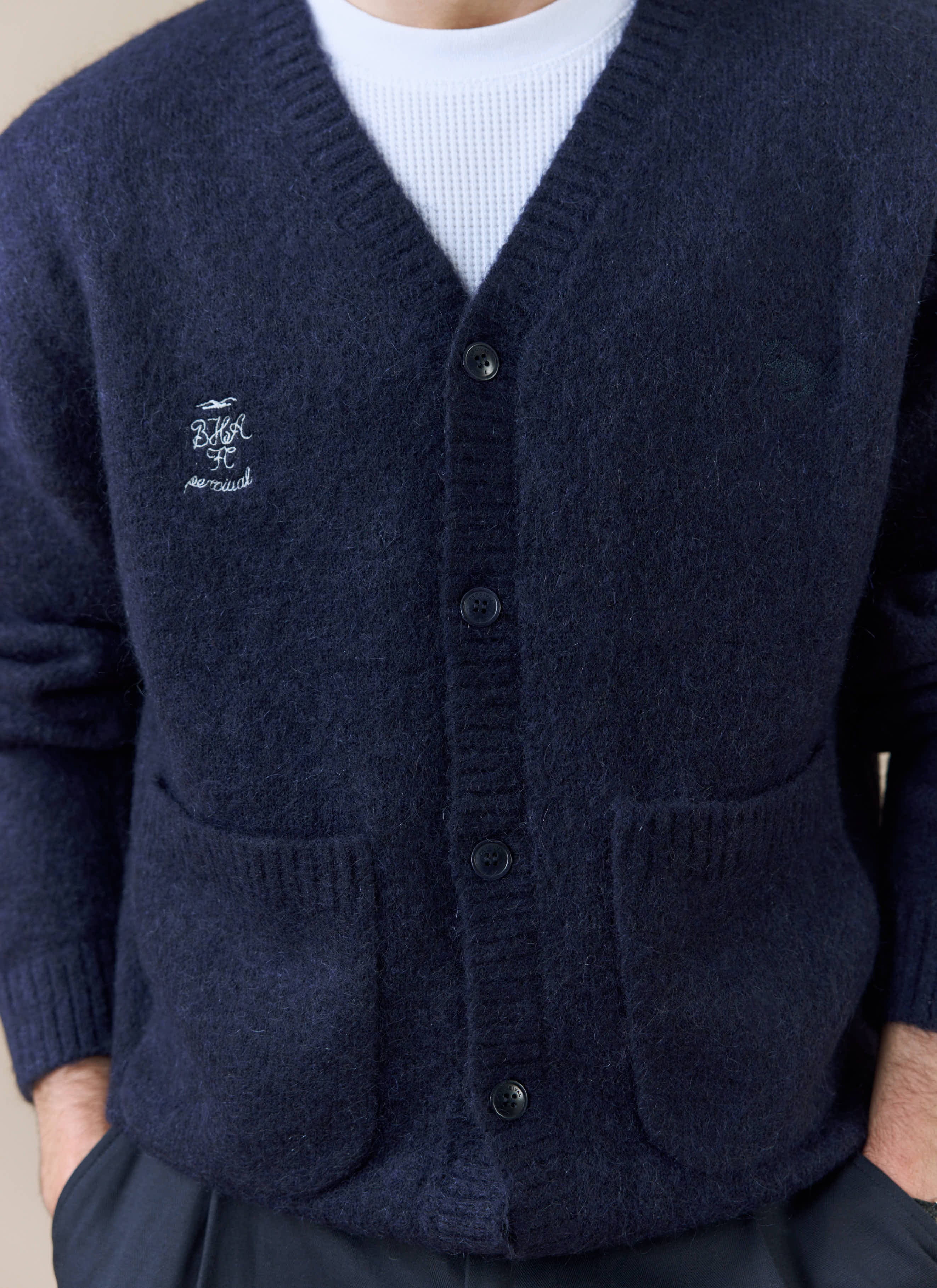 4060-white-glove-cardigan-brighton-hove-albion-f.c.-x-percival-navy-5.jpg White Glove Cardigan | Brighton & Hove Albion F.C. x Percival | Navy