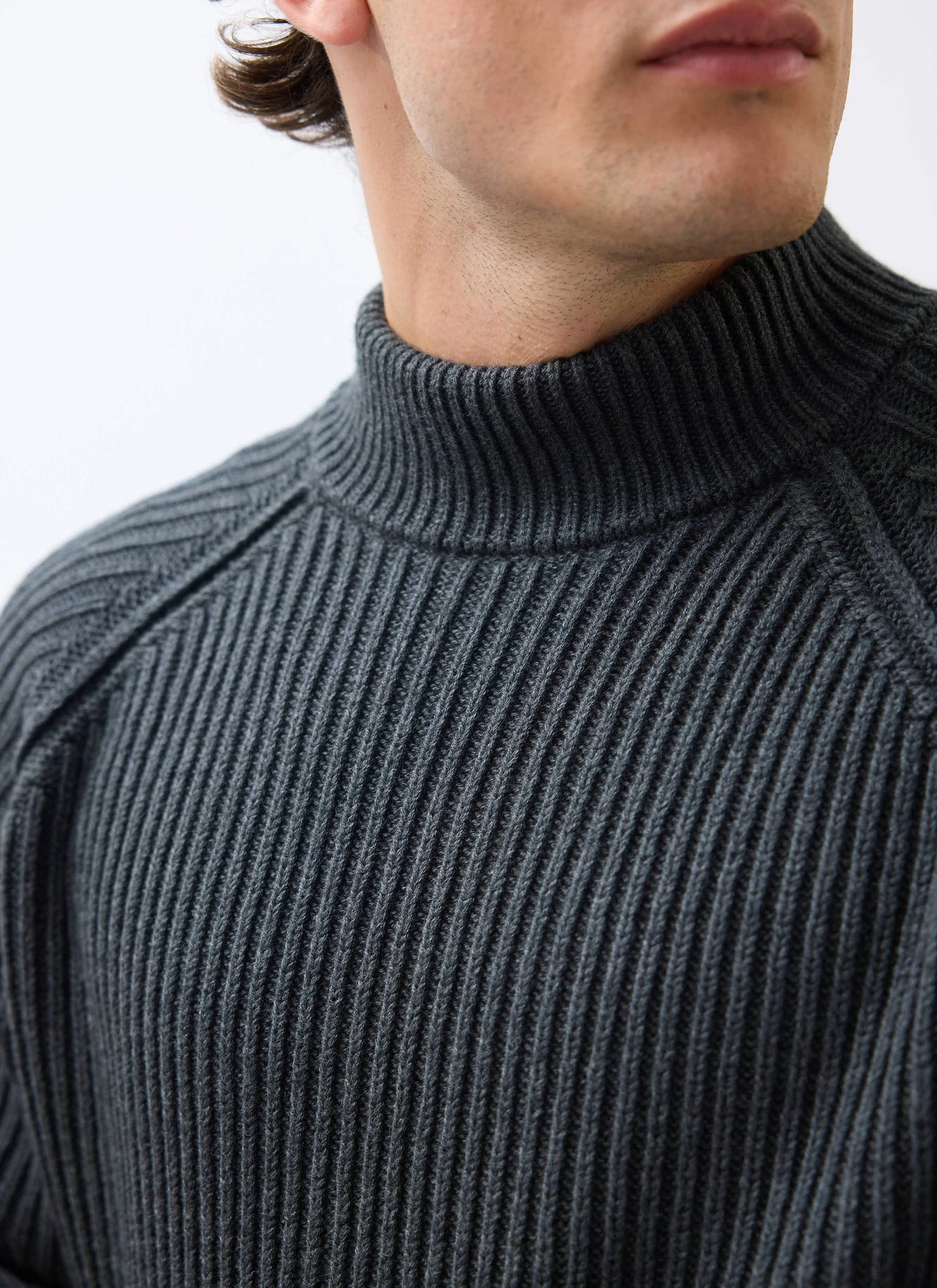 Library Turtle Neck | Cotton | Charcoal