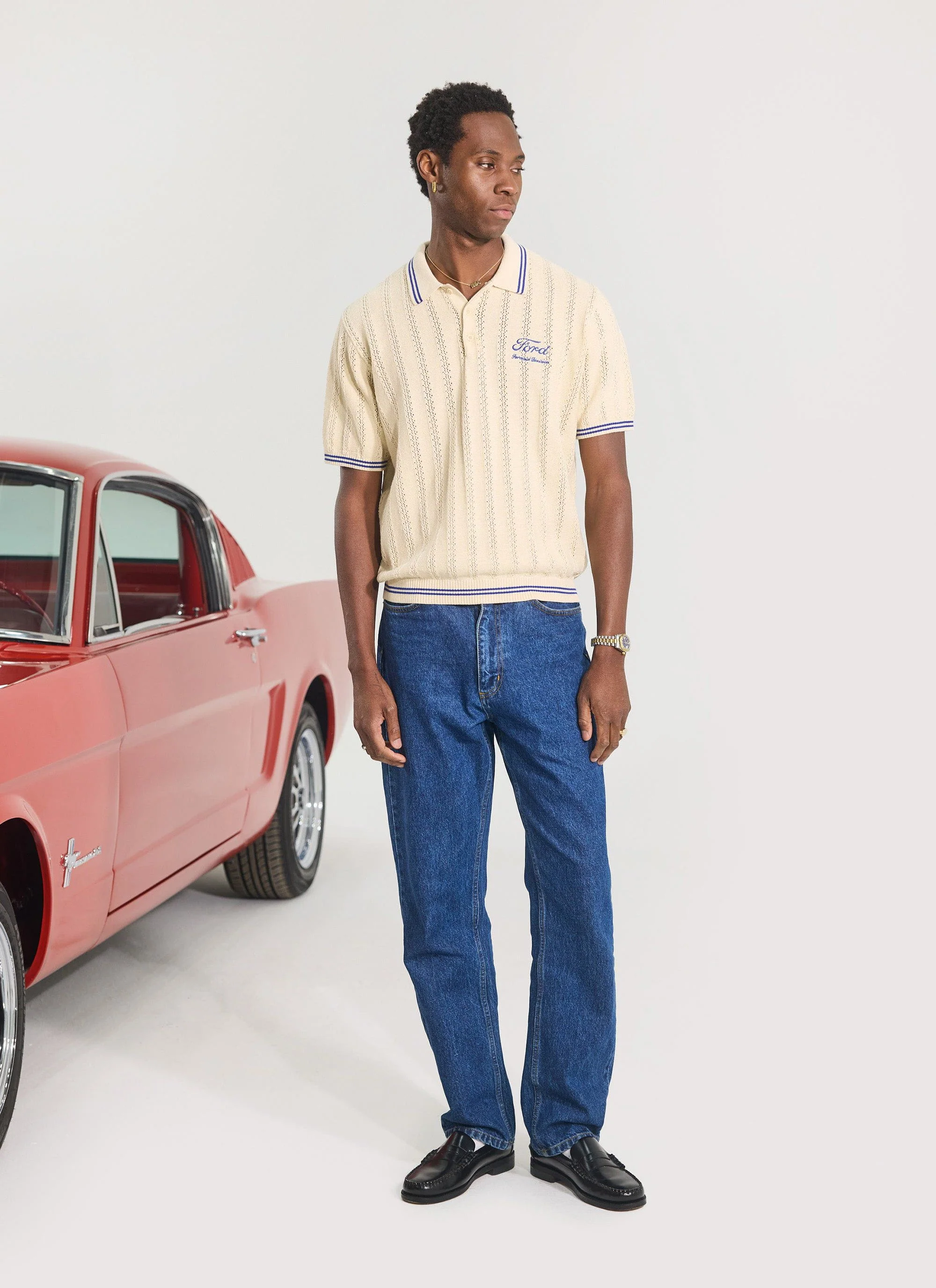 4117-dealership-knitted-polo-percival-x-ford-ecru-3.webp Dealership Knitted Polo | Percival x Ford | Ecru