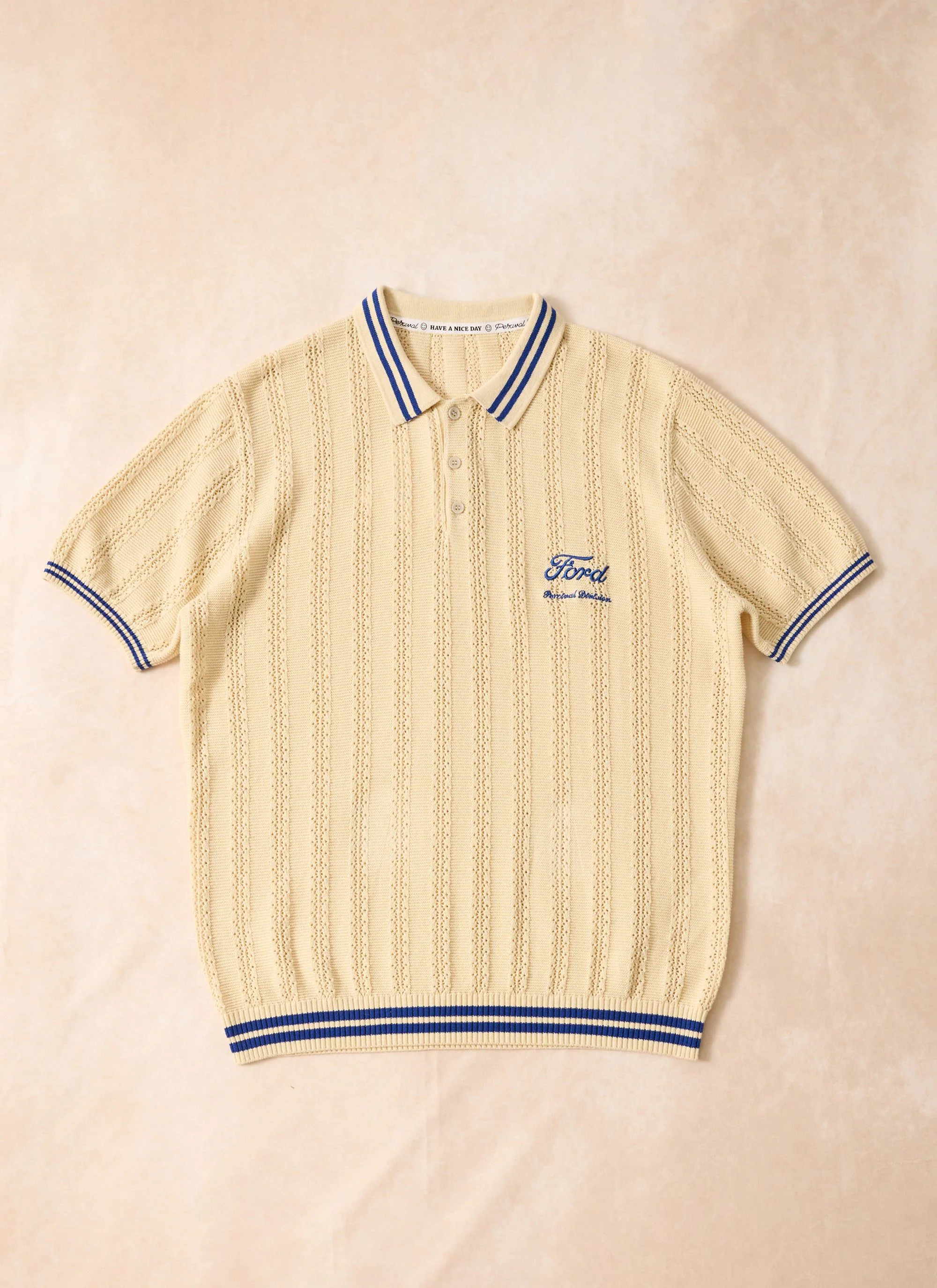 4117-dealership-knitted-polo-percival-x-ford-ecru-7.webp Dealership Knitted Polo | Percival x Ford | Ecru