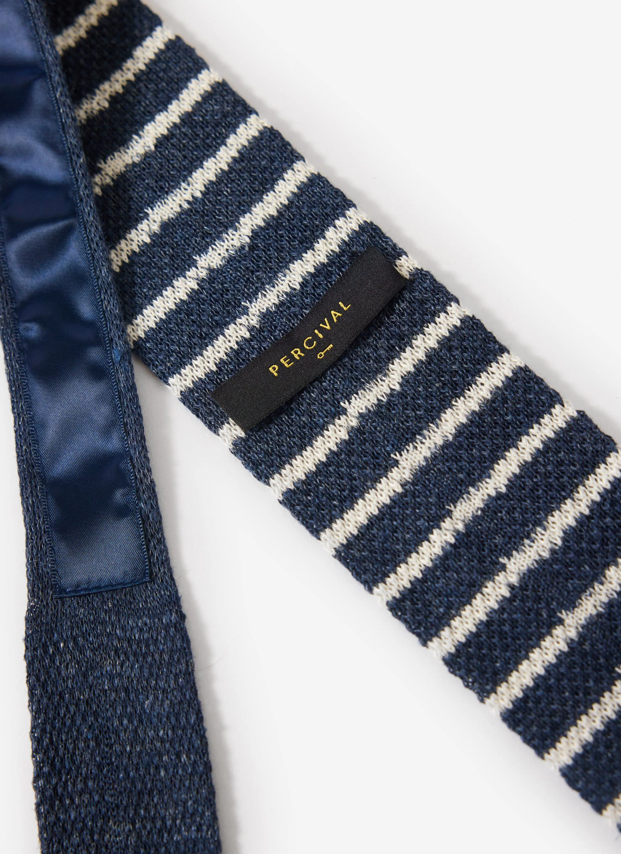 4128-stripe-linen-tie-navy-marl-3.webp Stripe Linen Tie | Navy Marl
