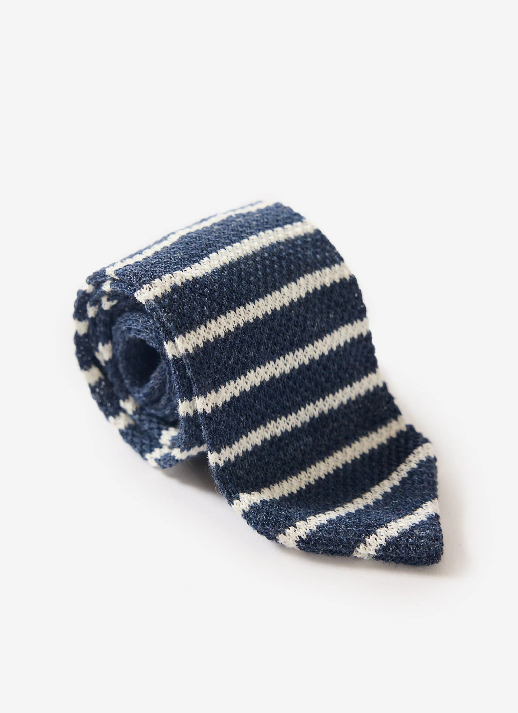 4128-stripe-linen-tie-navy-marl-5.webp Stripe Linen Tie | Navy Marl