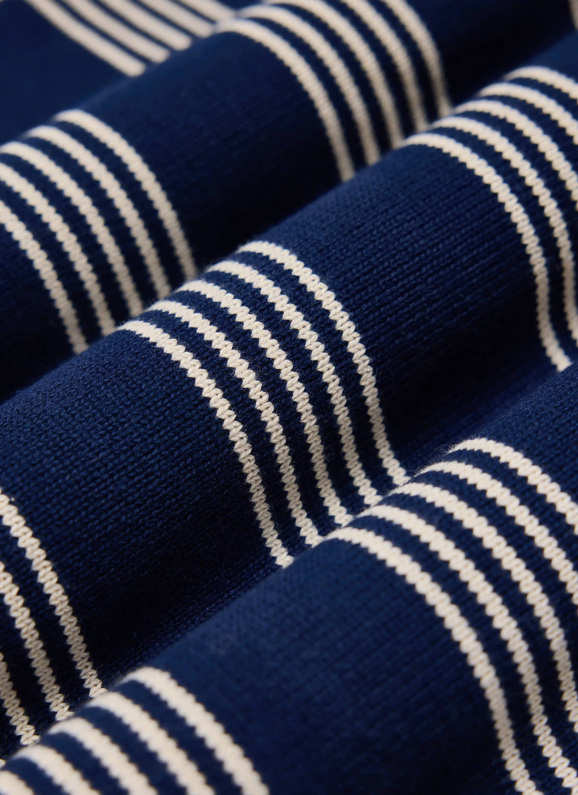 4129-fiction-striped-knitted-t-shirt-cotton-navy-5.webp Fiction Striped Knitted T Shirt | Cotton | Navy