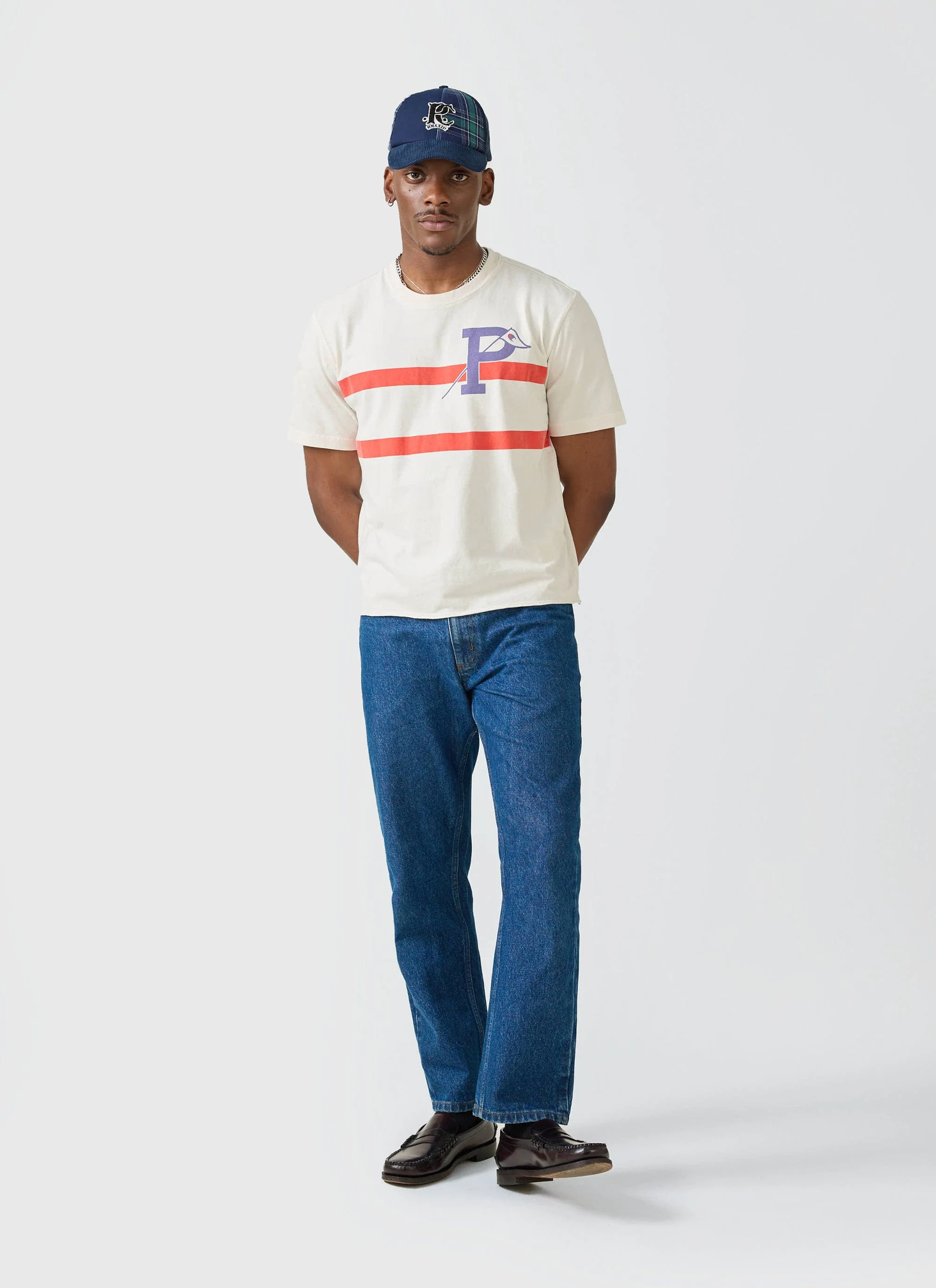 4156-flag-stripe-raw-hem-t-shirt-champion-x-percival-cream-7.webp Flag Stripe Raw Hem T Shirt | Champion x Percival | Cream