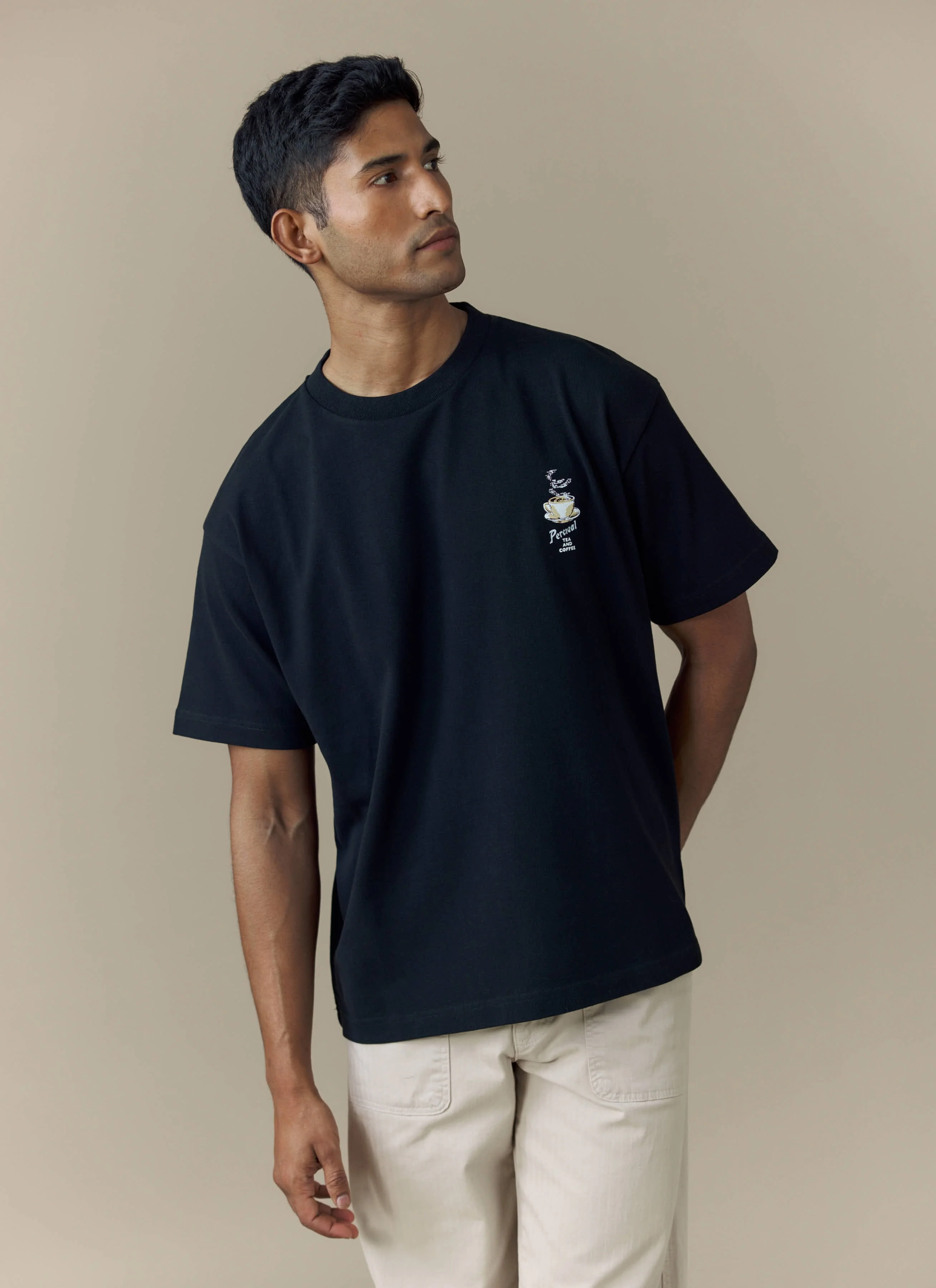 Percival Grill Oversized T Shirt | Organic Cotton | Black