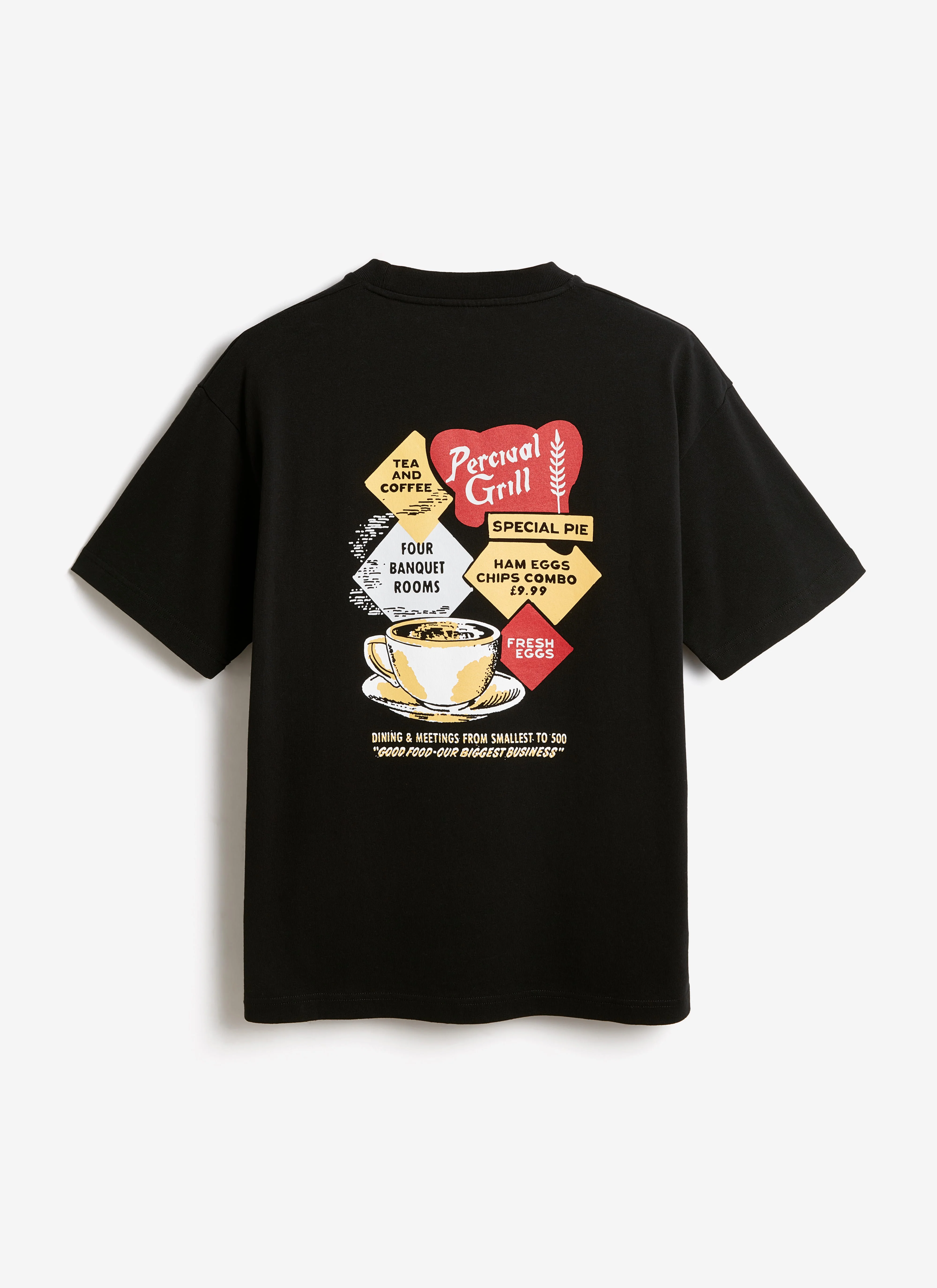 Percival Grill Oversized T Shirt | Organic Cotton | Black