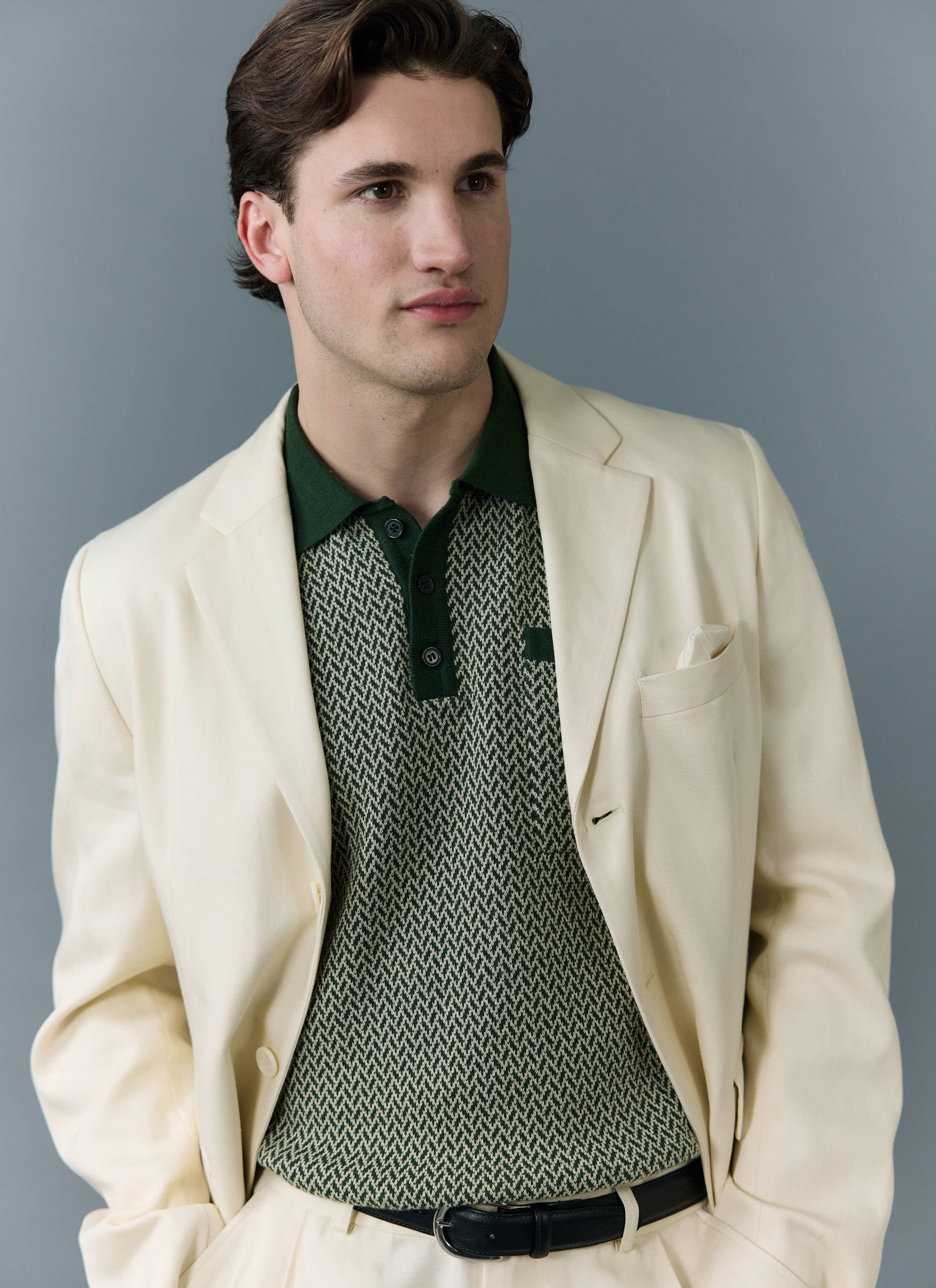 4177-casa-martini-knitted-polo-cotton-forest-3.jpg Casa Martini Knitted Polo | Cotton | Forest