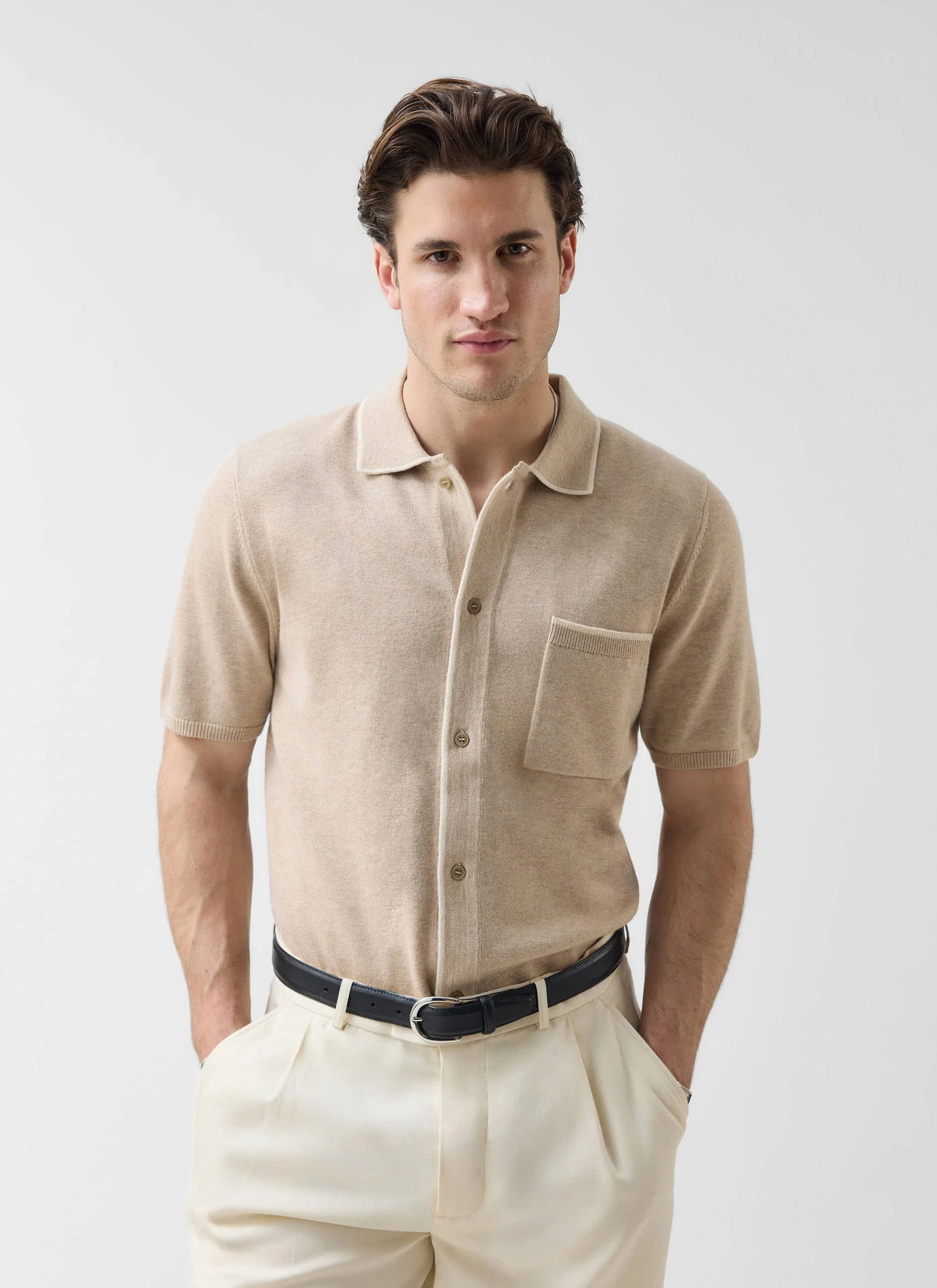 4184-contrast-trim-regular-knitted-shirt-wool-beige-2.webp Contrast Trim Regular Knitted Shirt | Wool | Beige
