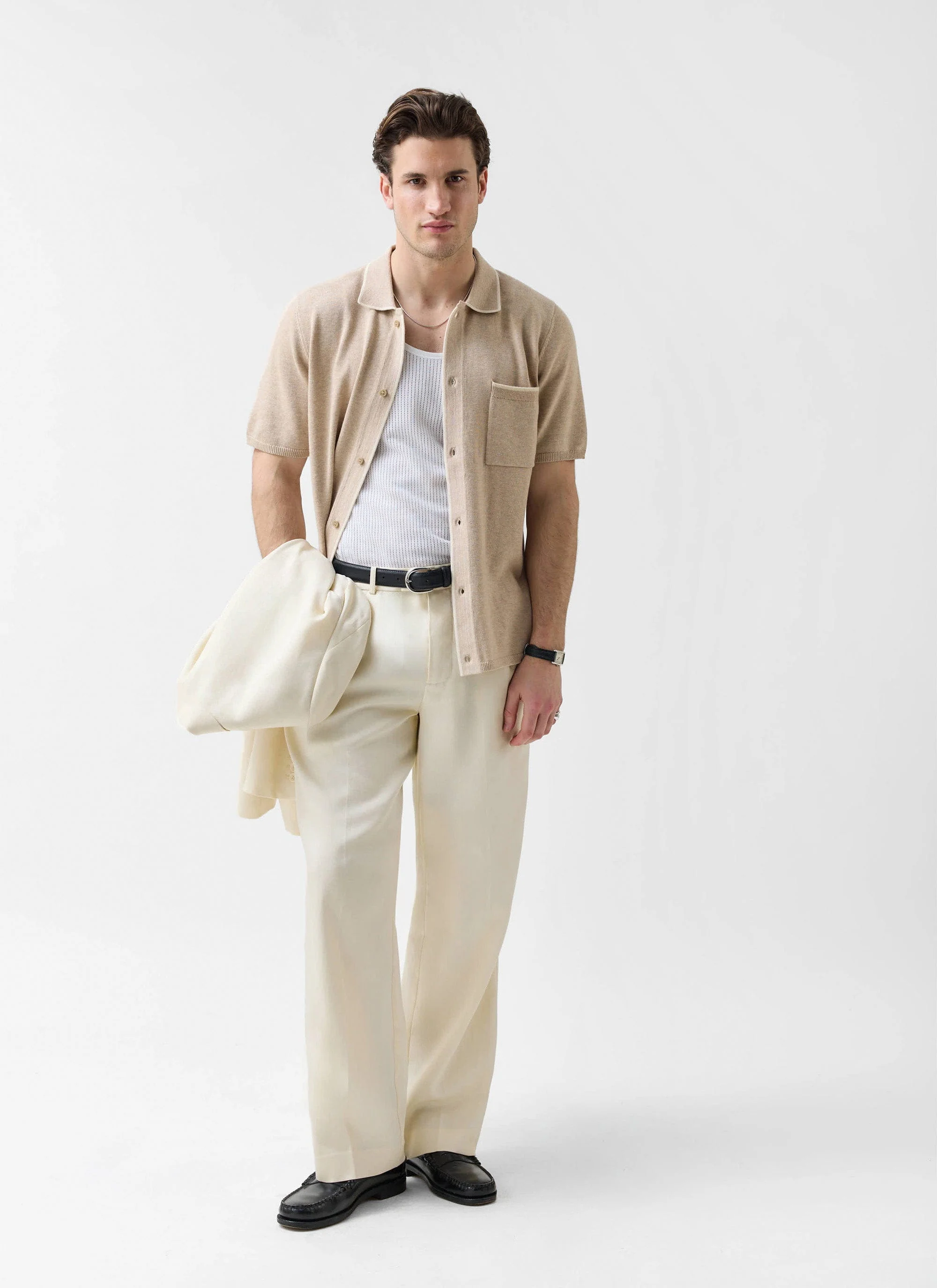 4184-contrast-trim-regular-knitted-shirt-wool-beige-5.webp Contrast Trim Regular Knitted Shirt | Wool | Beige
