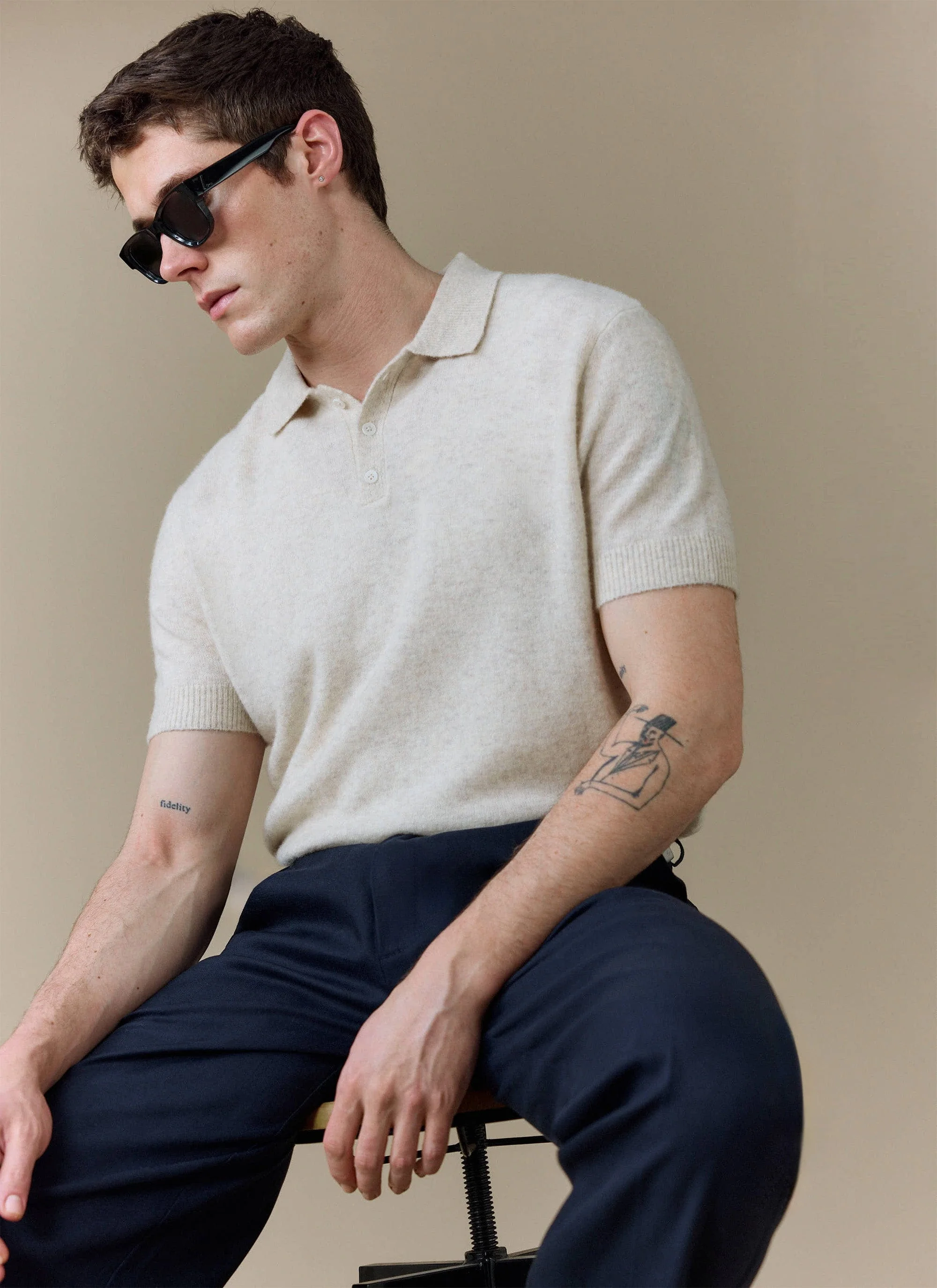4191-collins-knitted-polo-yak-cream-4.webp Collins Knitted Polo | Yak | Cream