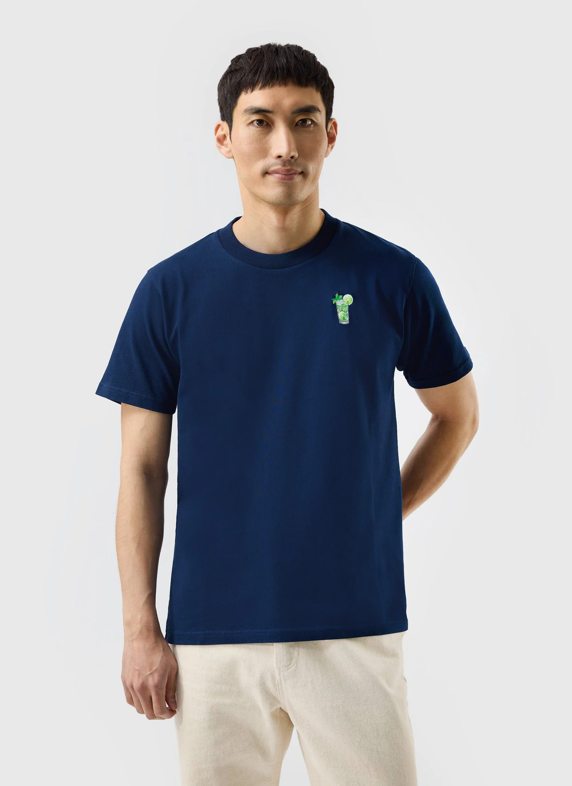 4222-mojito-t-shirt-embroidered-organic-cotton-navy-2.webp Mojito T Shirt | Embroidered Organic Cotton | Navy