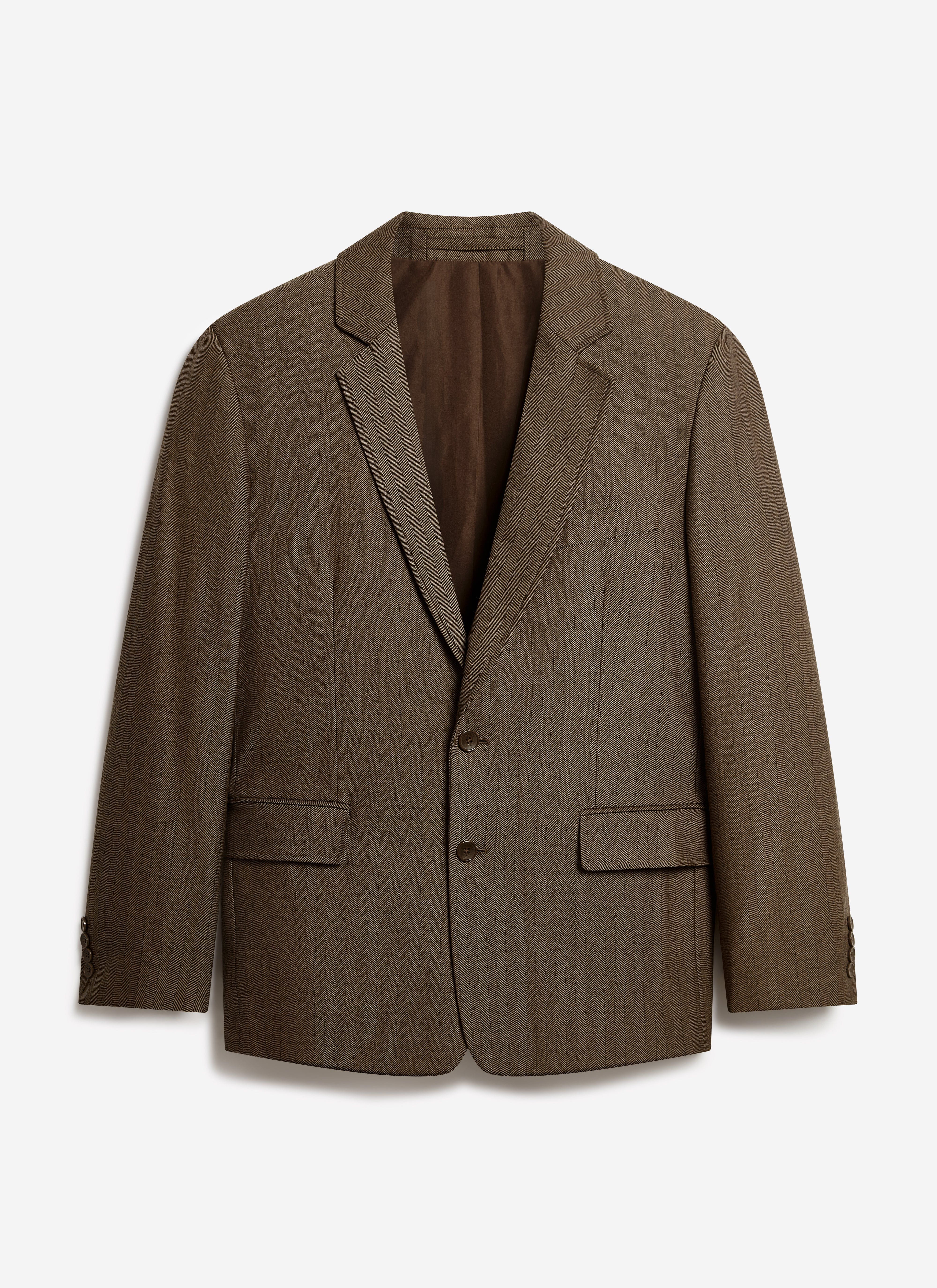 4264-grounds-tailored-blazer-herringbone-wool-oak-9.jpg Grounds Tailored Blazer | Herringbone Wool | Oak