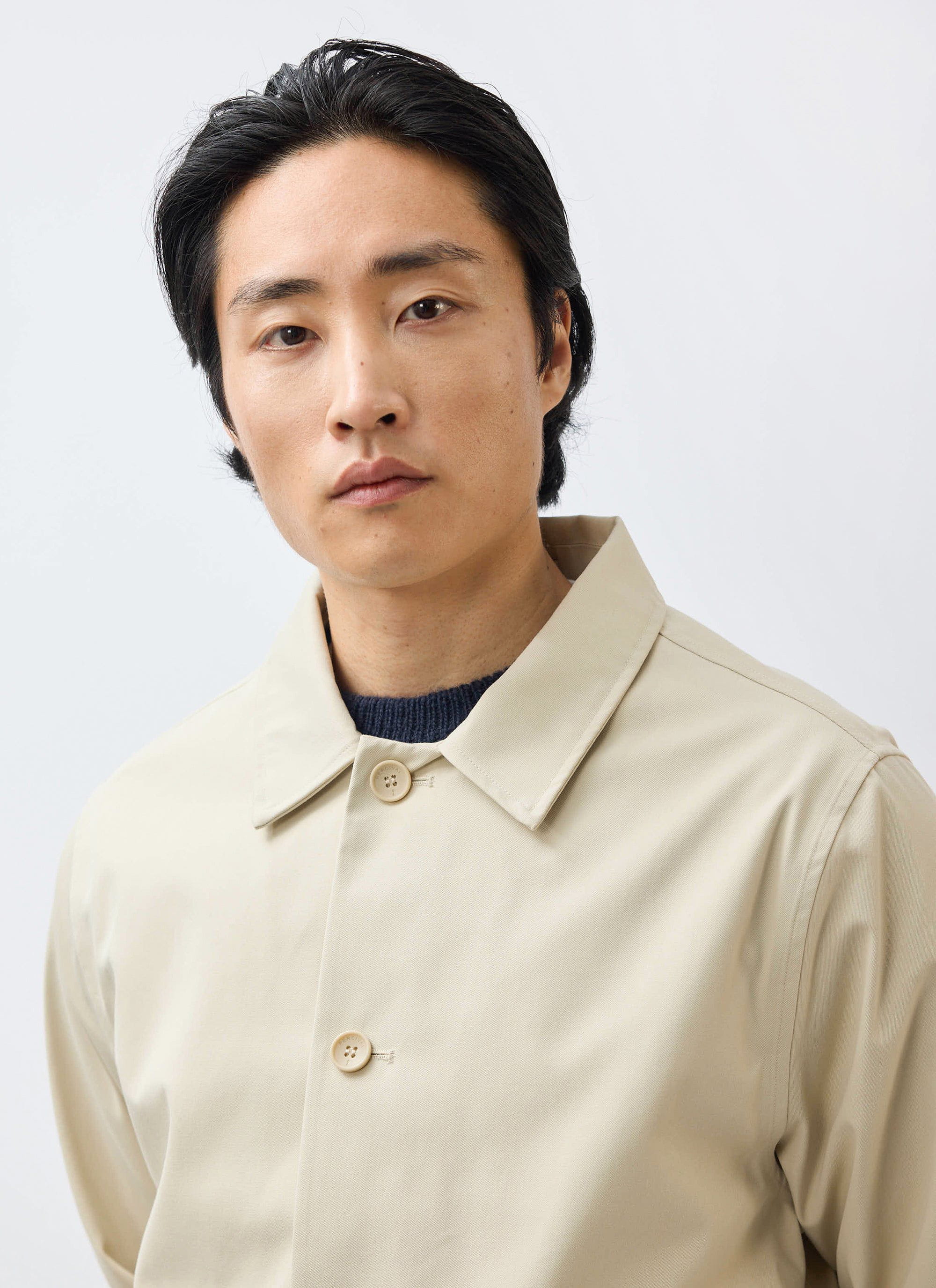 Sherlock Short Trench Coat | Waterproof | Stone with Cinnamon
