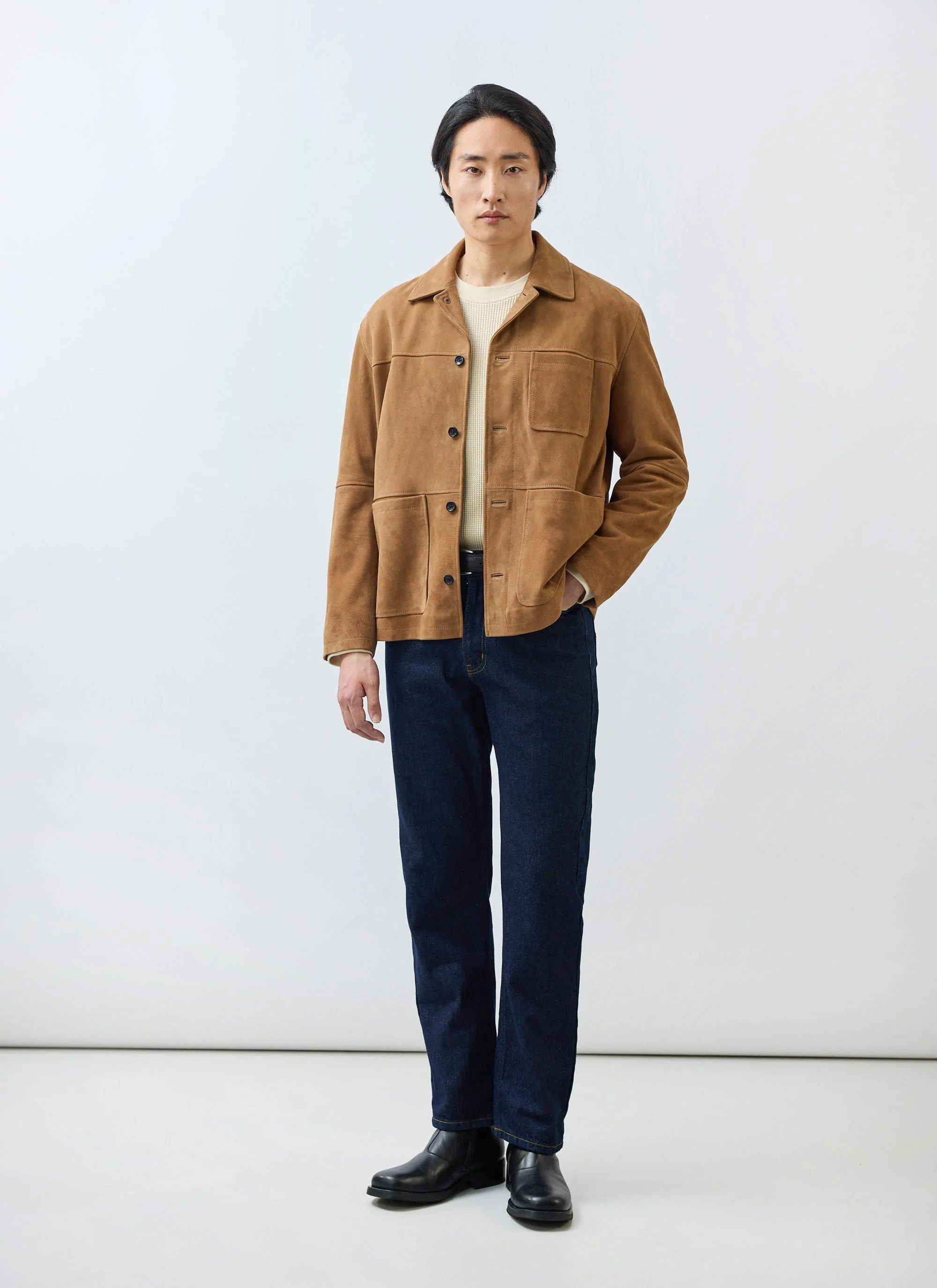 4333-afterward-suede-chore-jacket-tan-6.webp Afterward Suede Chore Jacket | Tan
