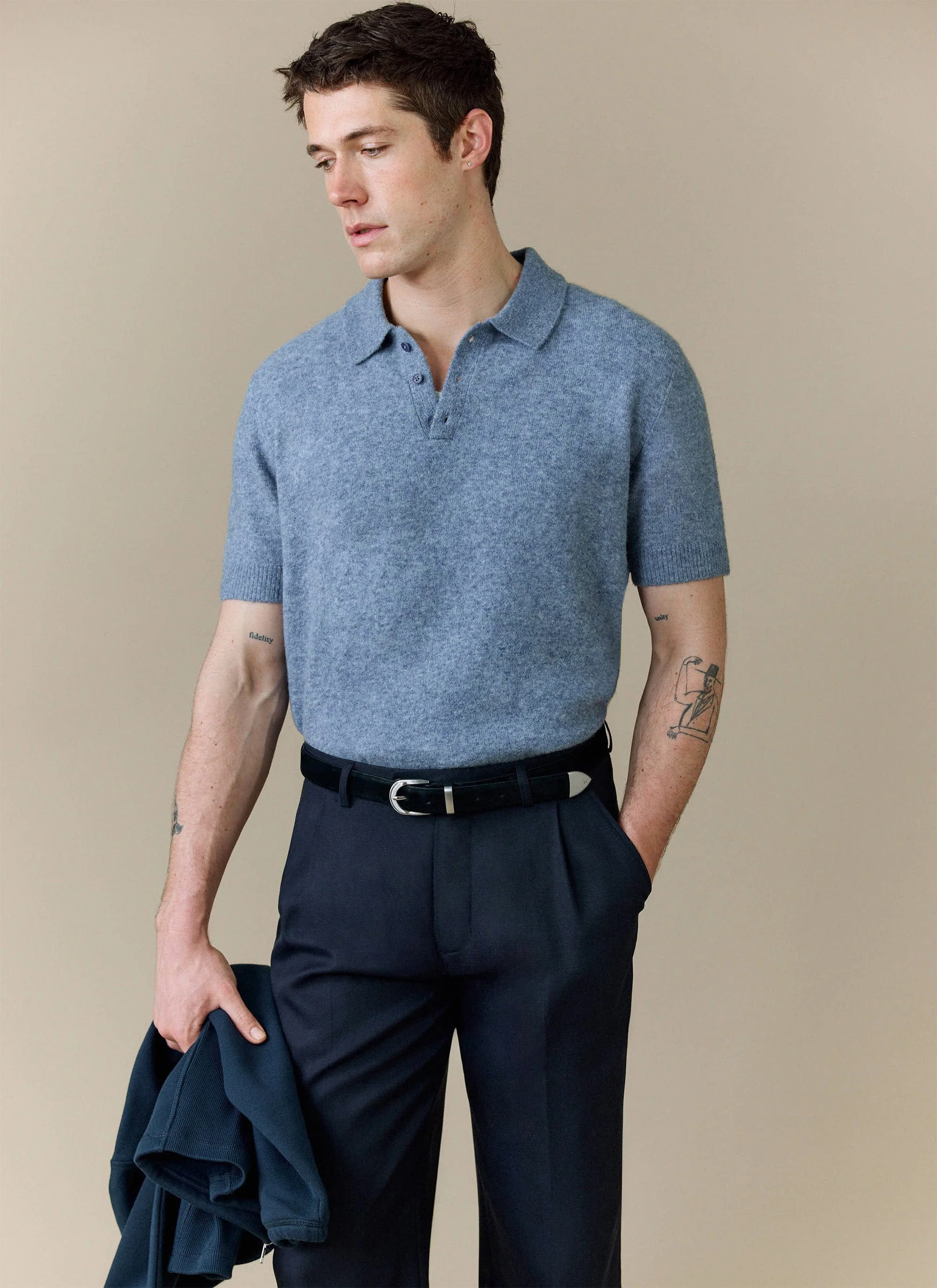 4347-collins-knitted-polo-yak-blue-1.webp Collins Knitted Polo | Yak | Blue