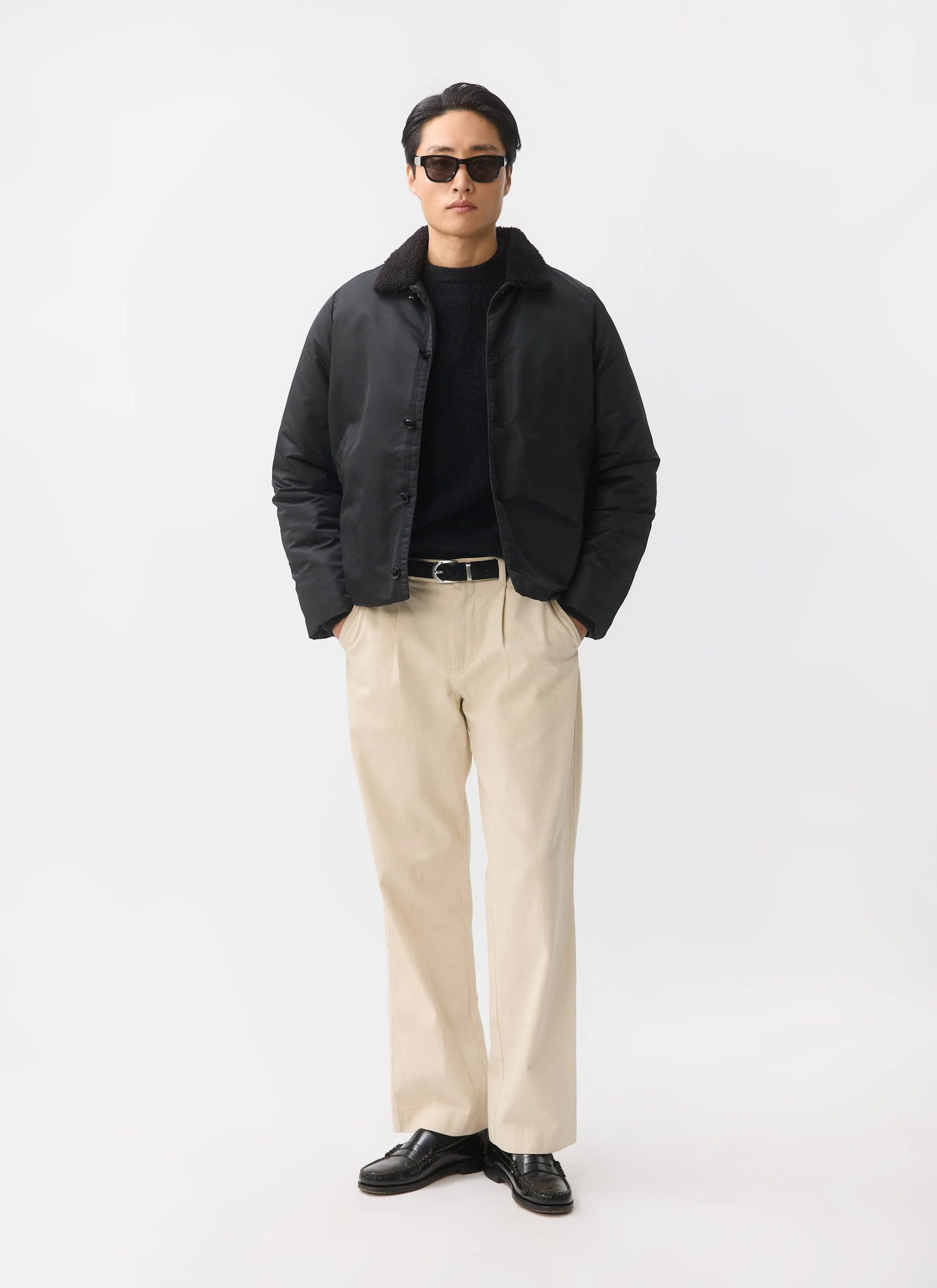 Doppio Bomber Jacket | Nylon | Black
