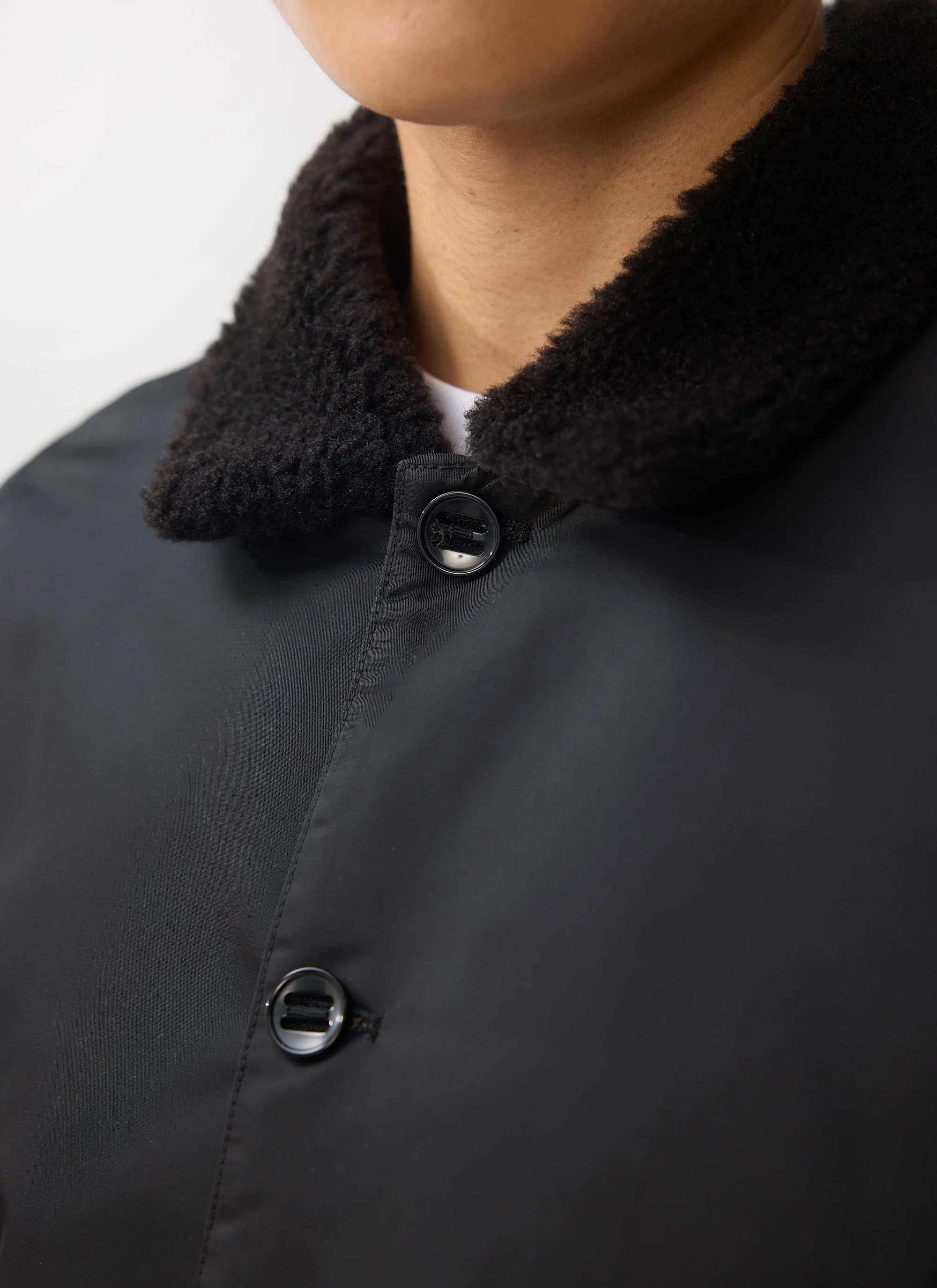 Doppio Bomber Jacket | Nylon | Black