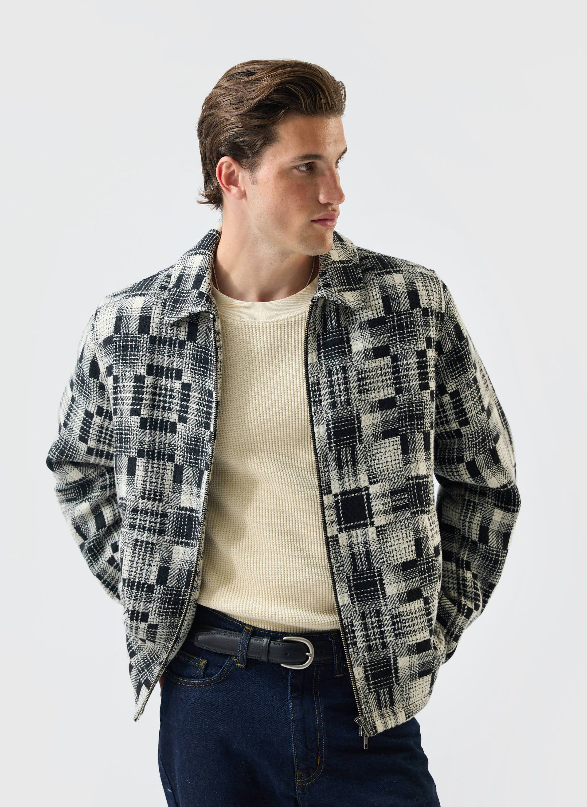 Men's Glossary Patchwork Jacket | Twill | Grey