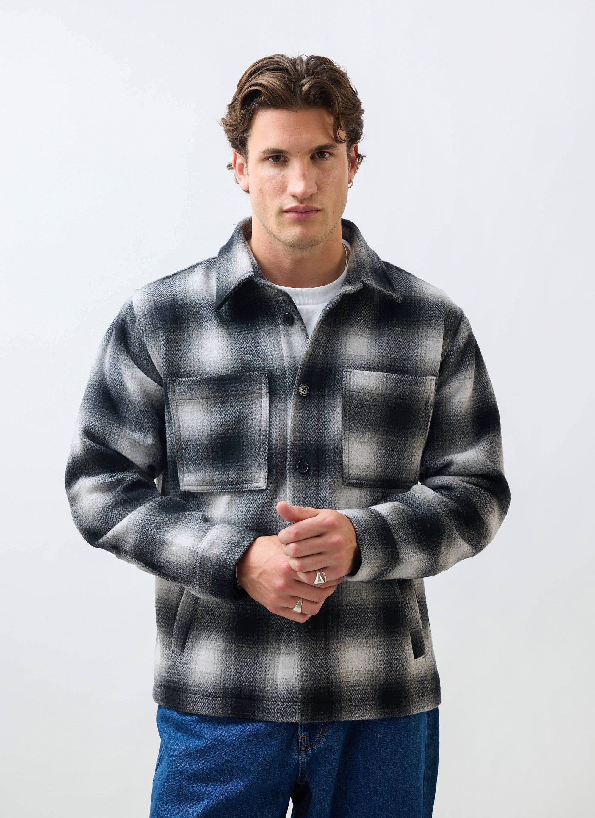 4421-check-overshirt-grey-1.jpg Check Overshirt | Grey