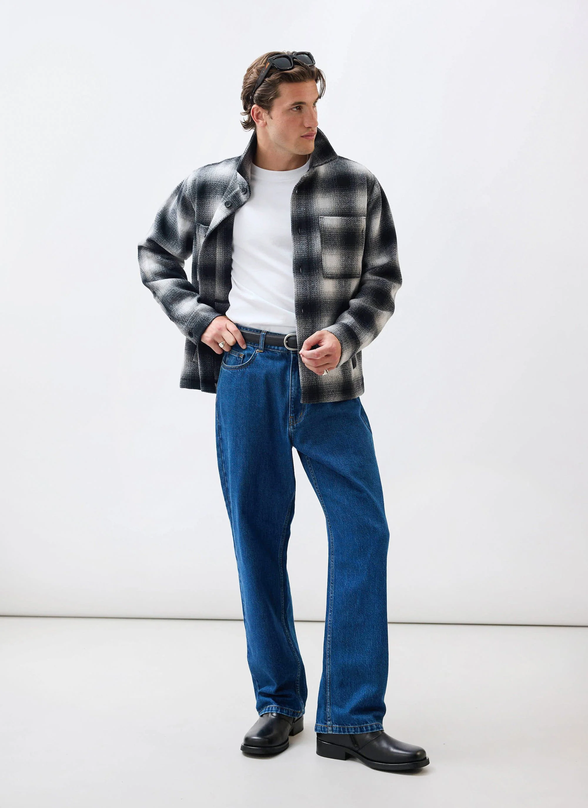 Check Overshirt | Grey