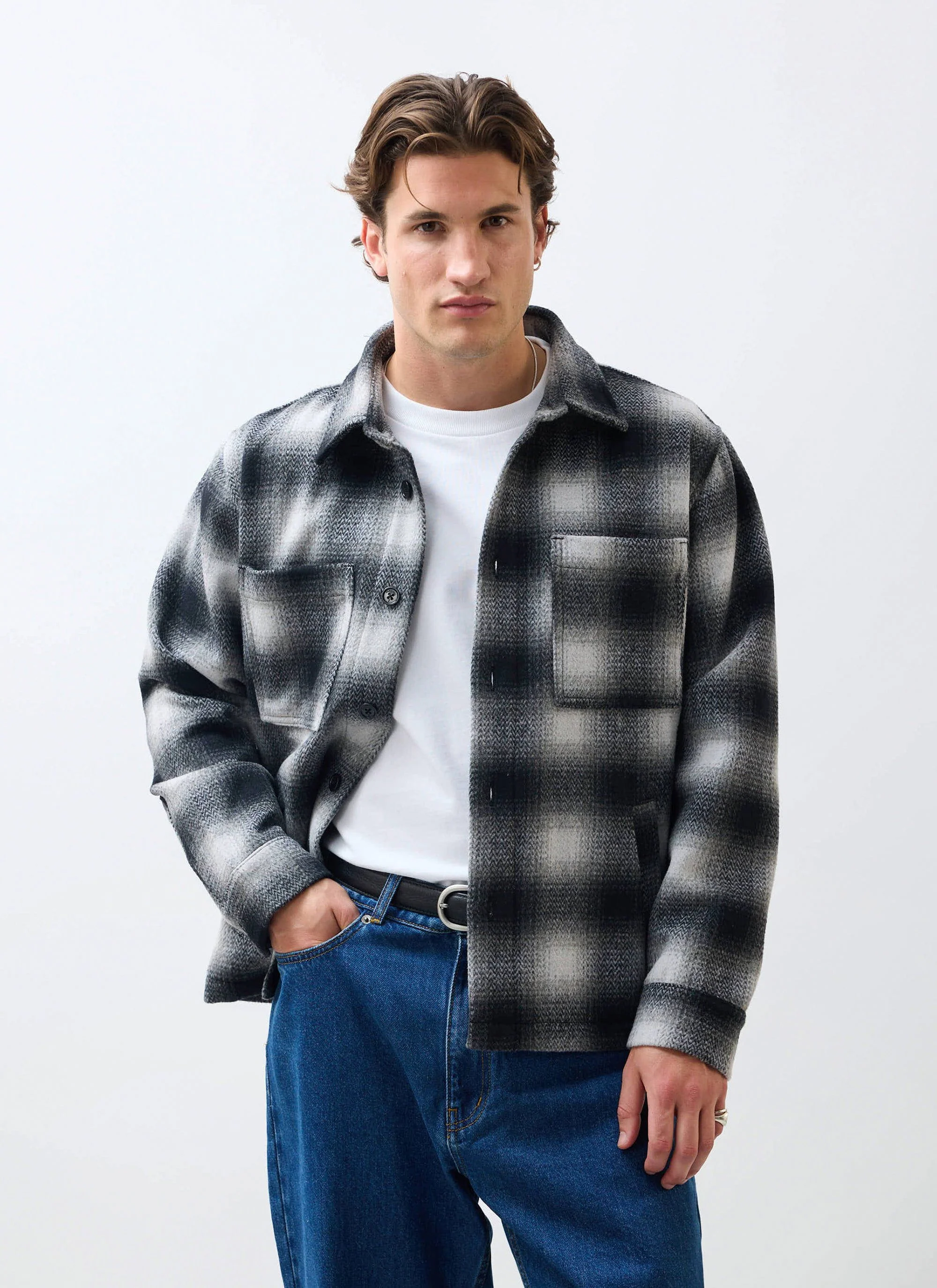 Check Overshirt | Grey