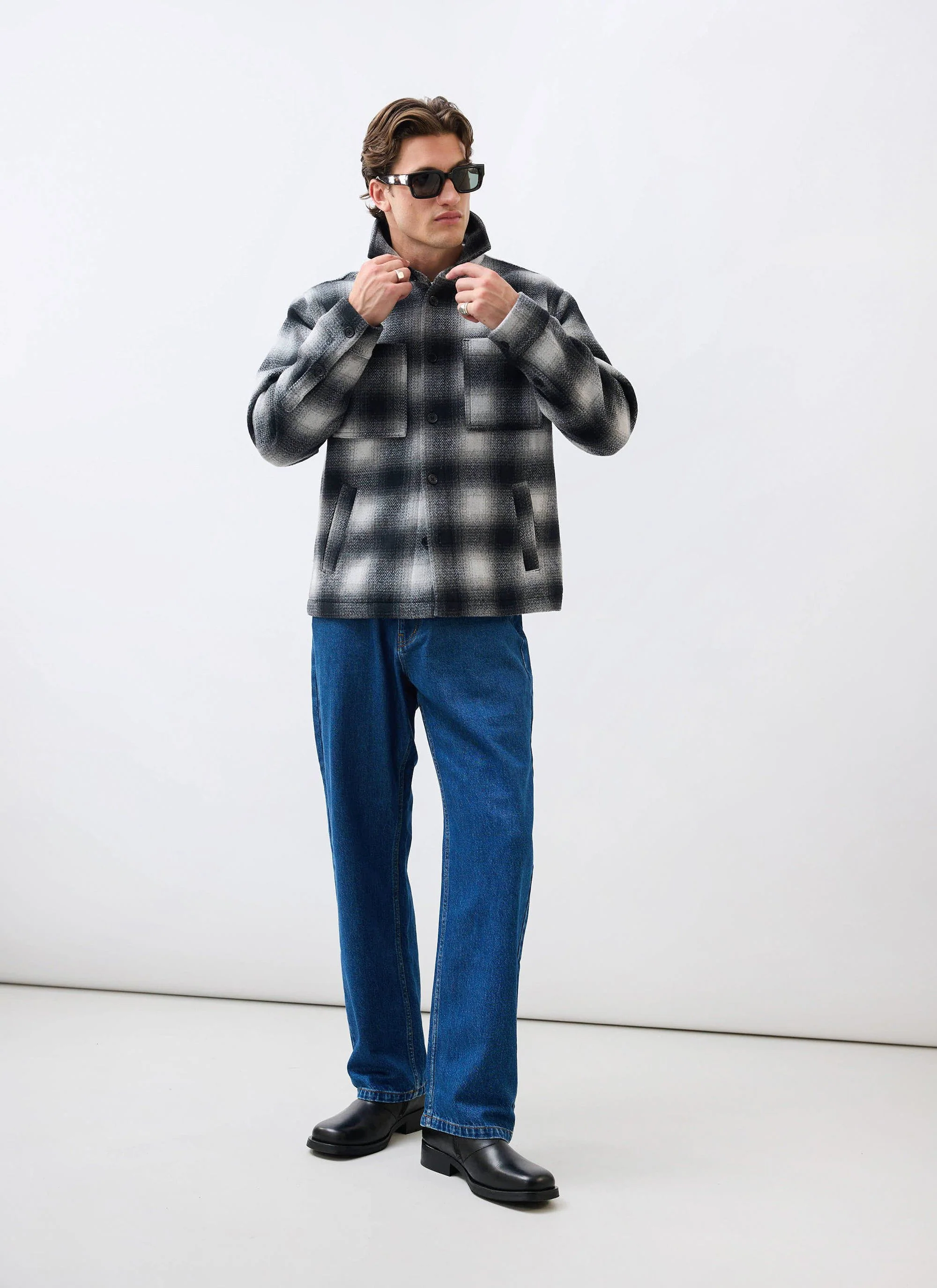 Check Overshirt | Grey